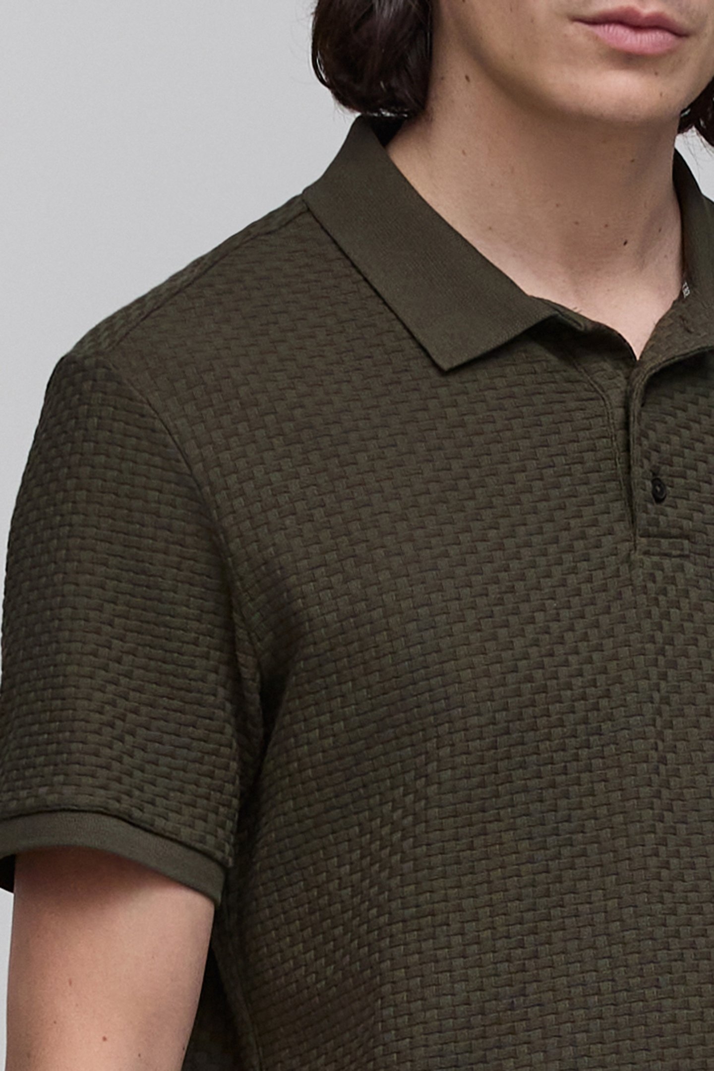 KHAKI KNIT POLO SHIRT BRONZE 5