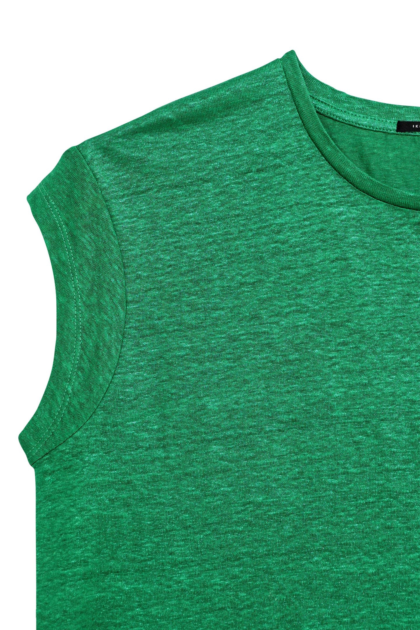 GREEN PRE-KNIT LINEN-FOIL TEE-SHIRT GREEN 6