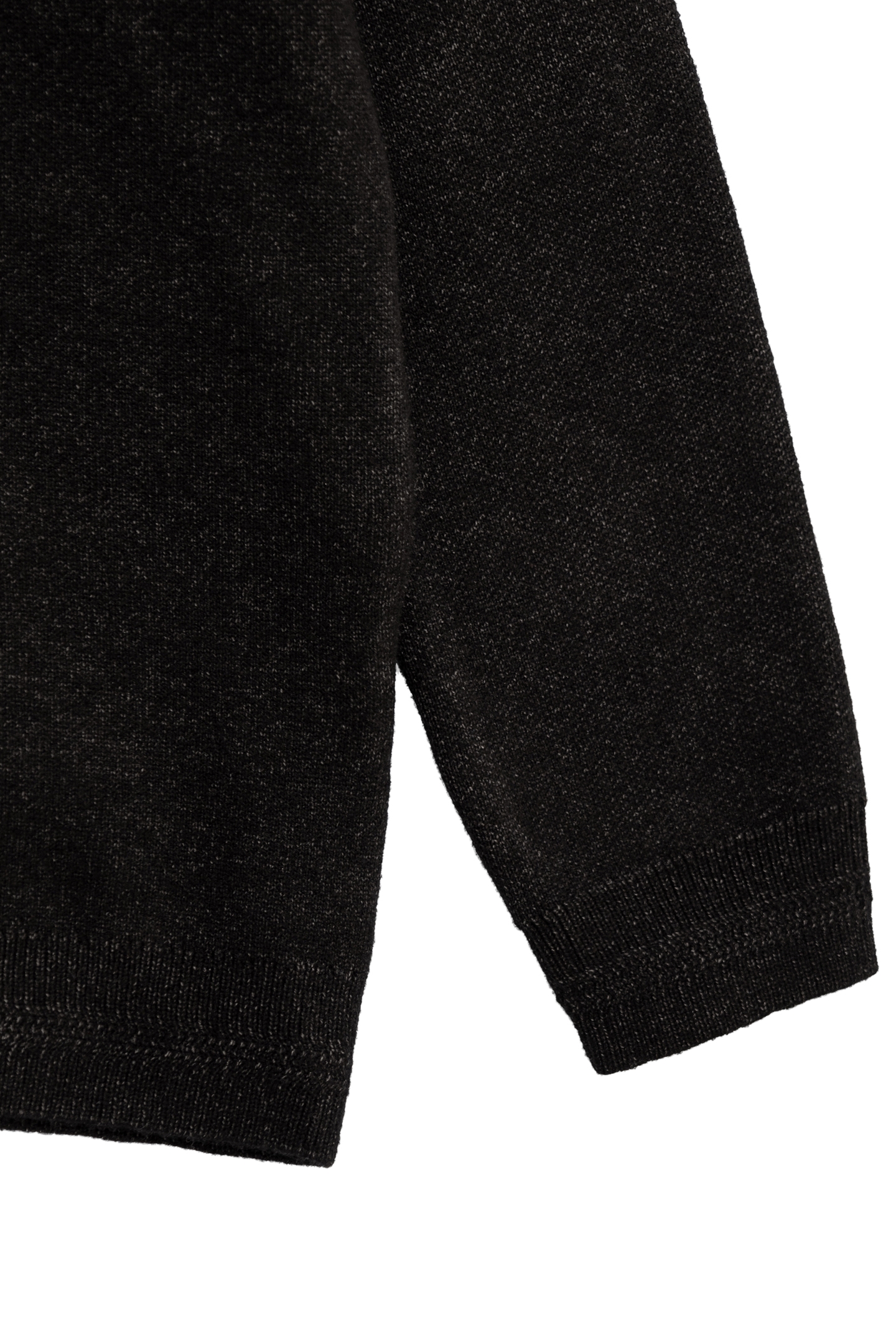 BLACK SWEATER POLO NECK INTARSIA MESSAGE BOY BACK 4