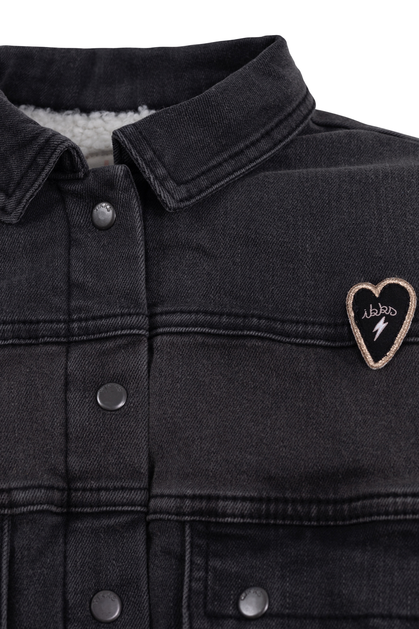 GIRL'S GREY FADED DENIM JACKET WITH LINING 3