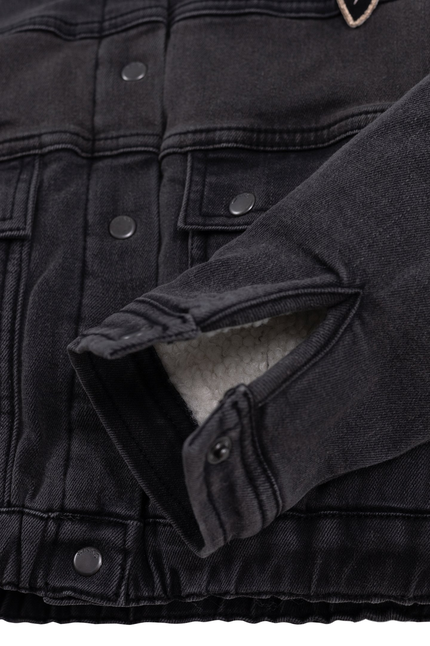 GIRL'S GREY FADED DENIM JACKET WITH LINING 5