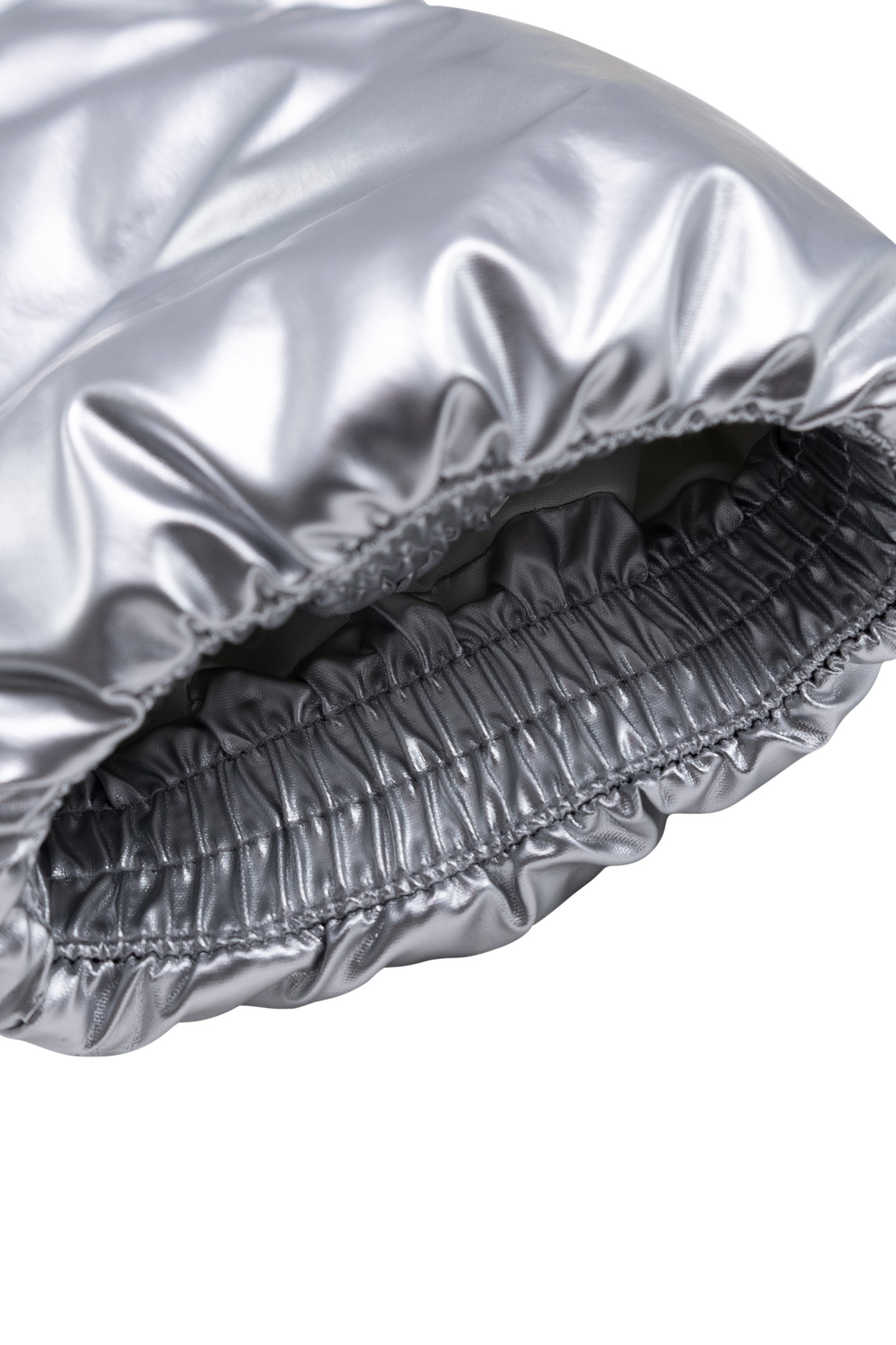 GIRL'S SILVER POLKA DOT HEAT-SEALED NYLON PADDED JACKET 7