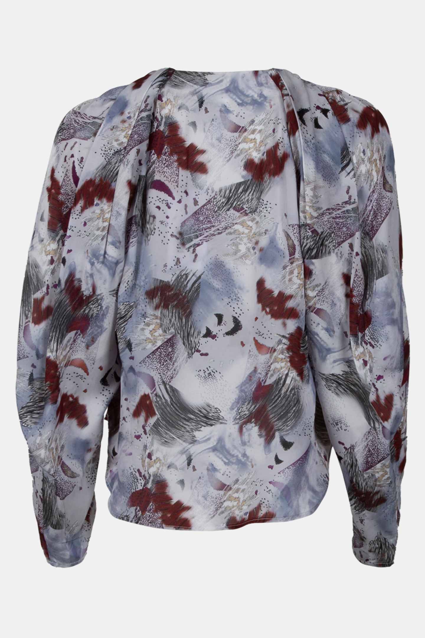 CHILALI TOP WHITE/BURGUNDY 5