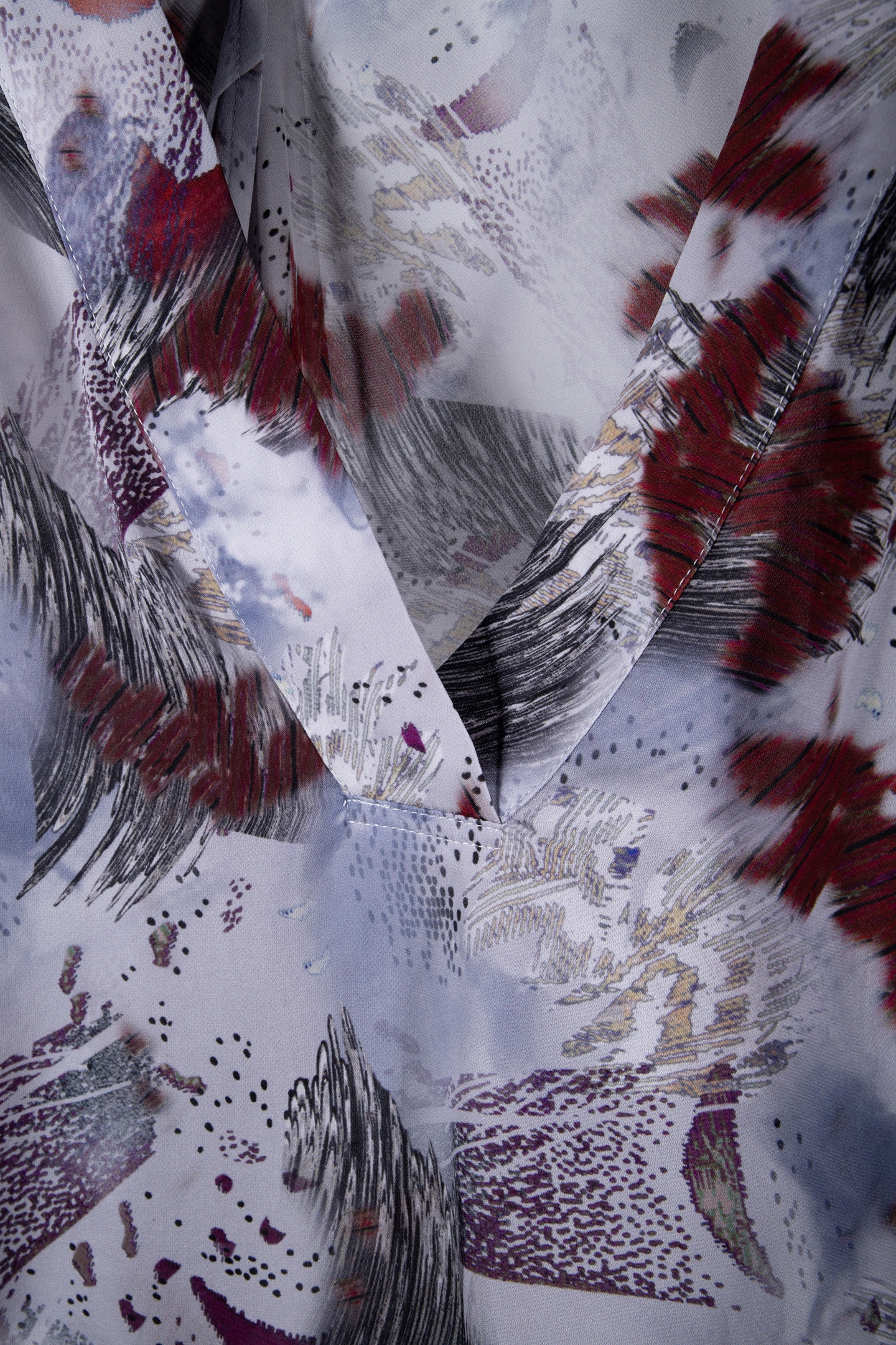 CHILALI TOP WHITE/BURGUNDY 6