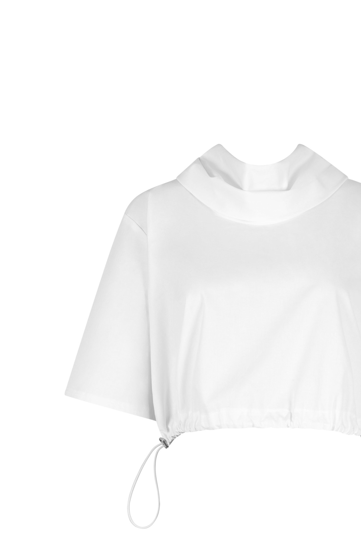 DRAWSTRING CROPPED TOP WHITE 3