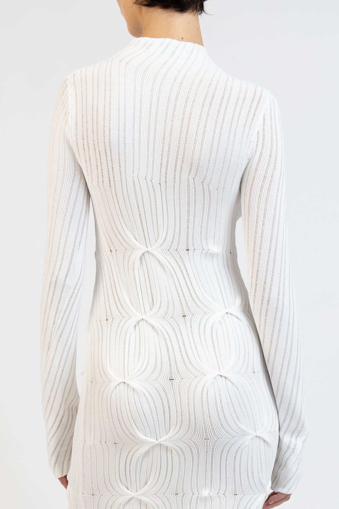 KNIT TURTLENECK DRESS CREAM 5
