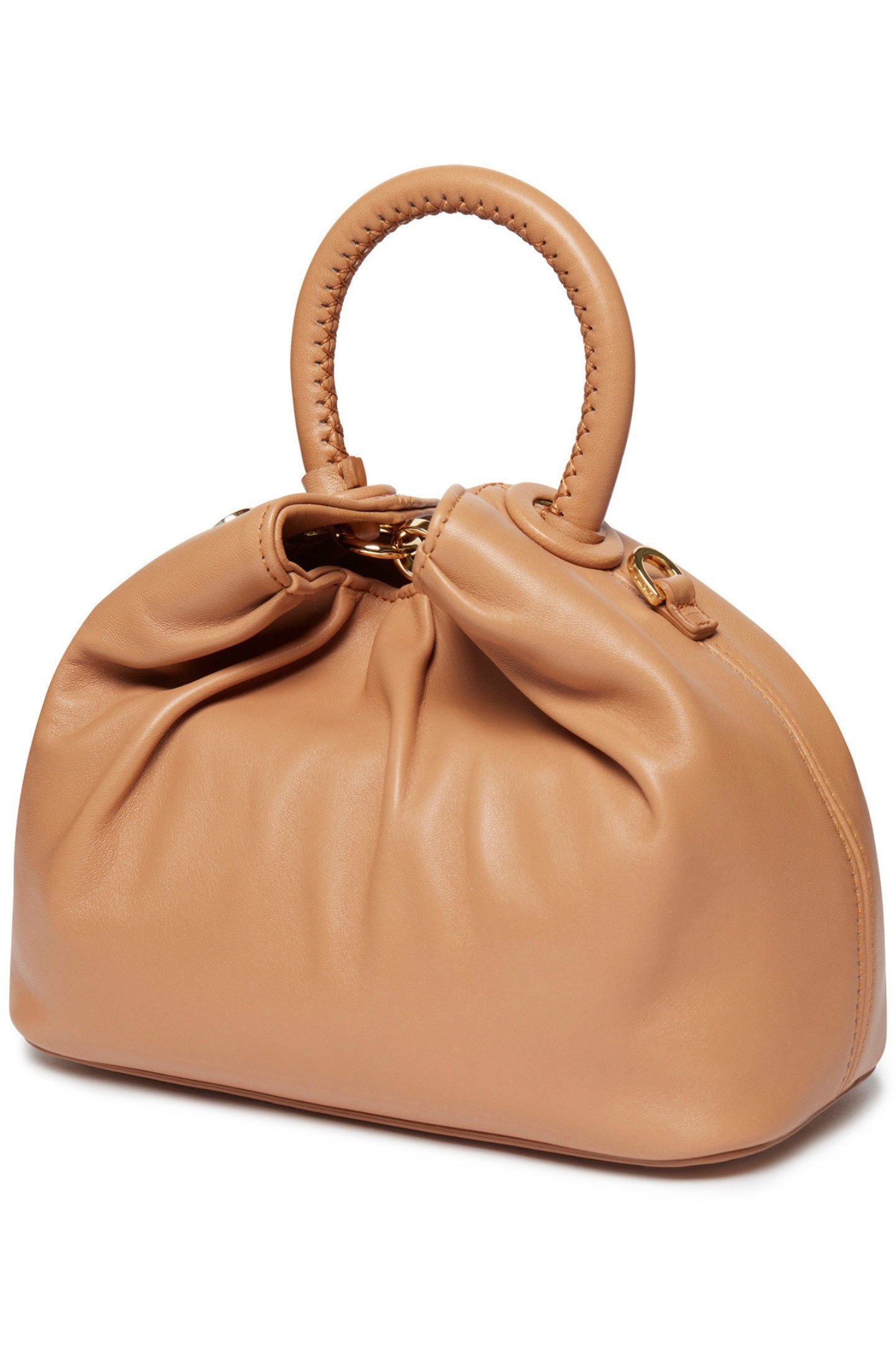 SMALL DUMPLING LEATHER CAMEL 3
