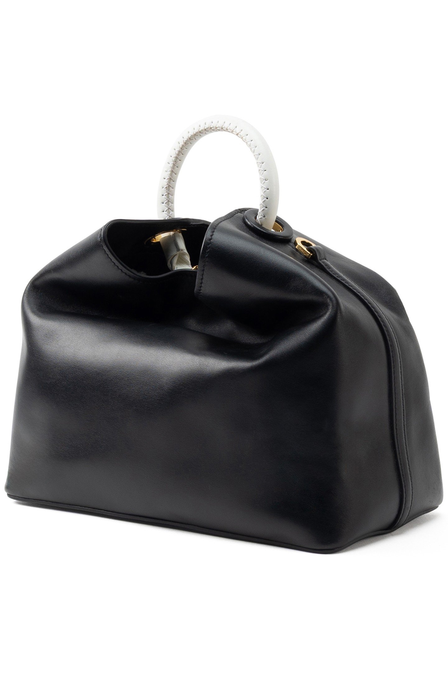 RAISIN LEATHER BLACK/WHITE 2