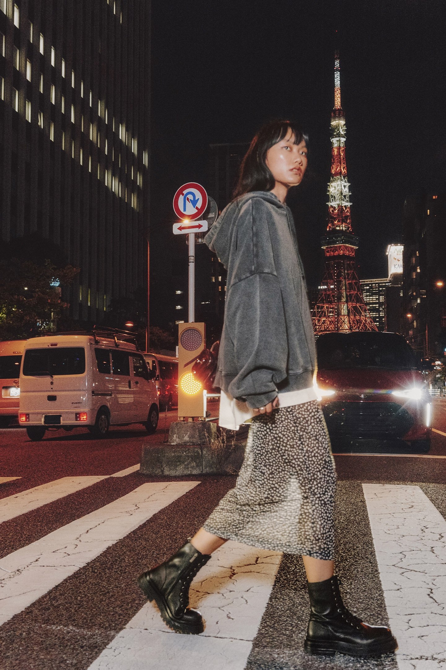 THE DOTTED LONG MESH SKIRT 2