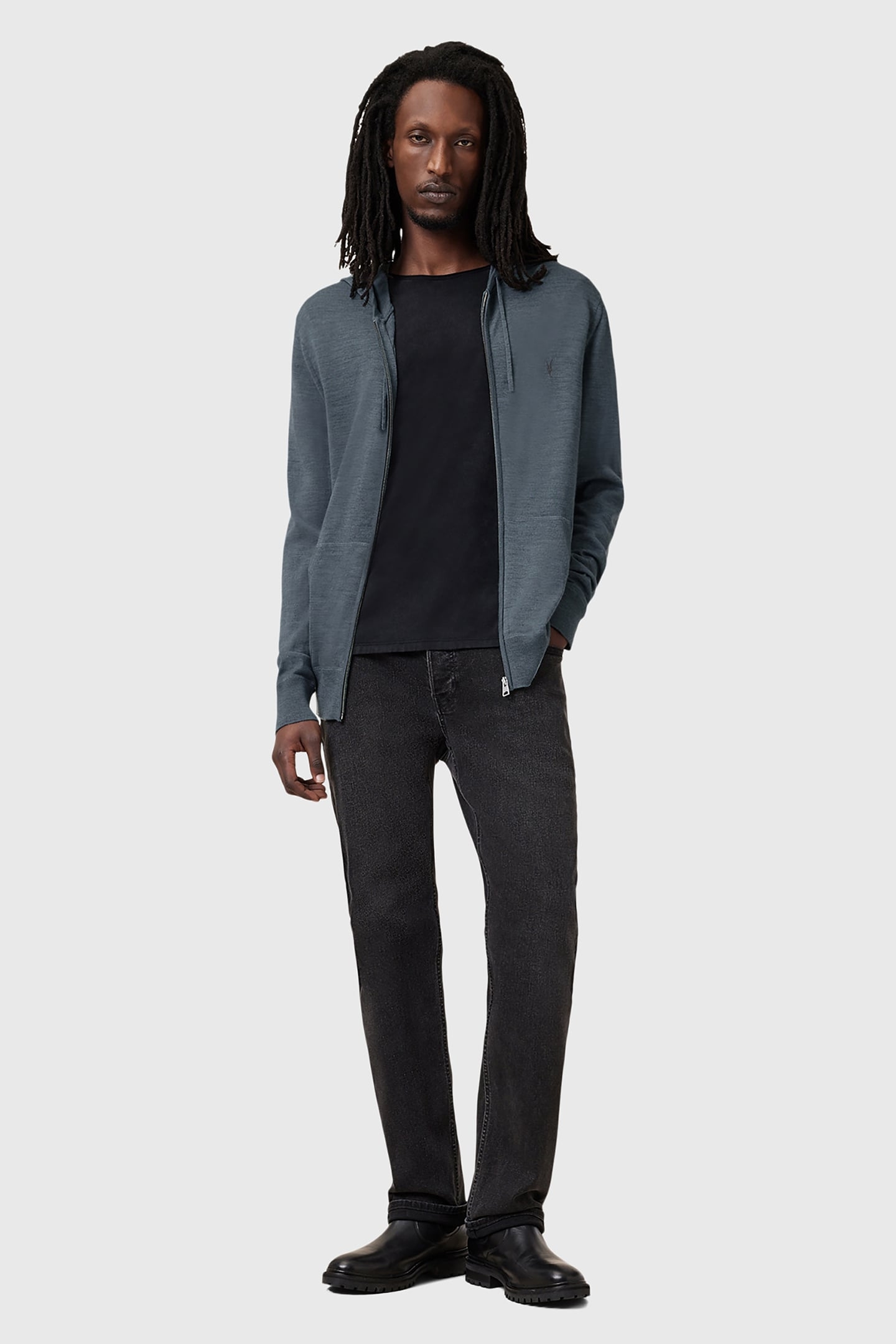 MODE MERINO ZIP HOOD PITCHED BLUE 2