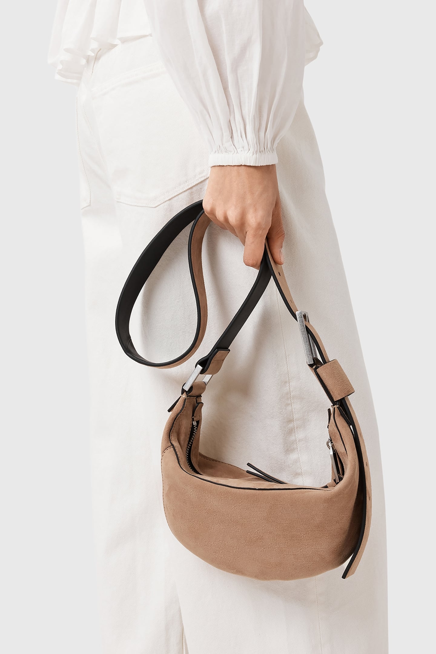 LUNA SUEDE CROSSBODY MINK BROWN 5