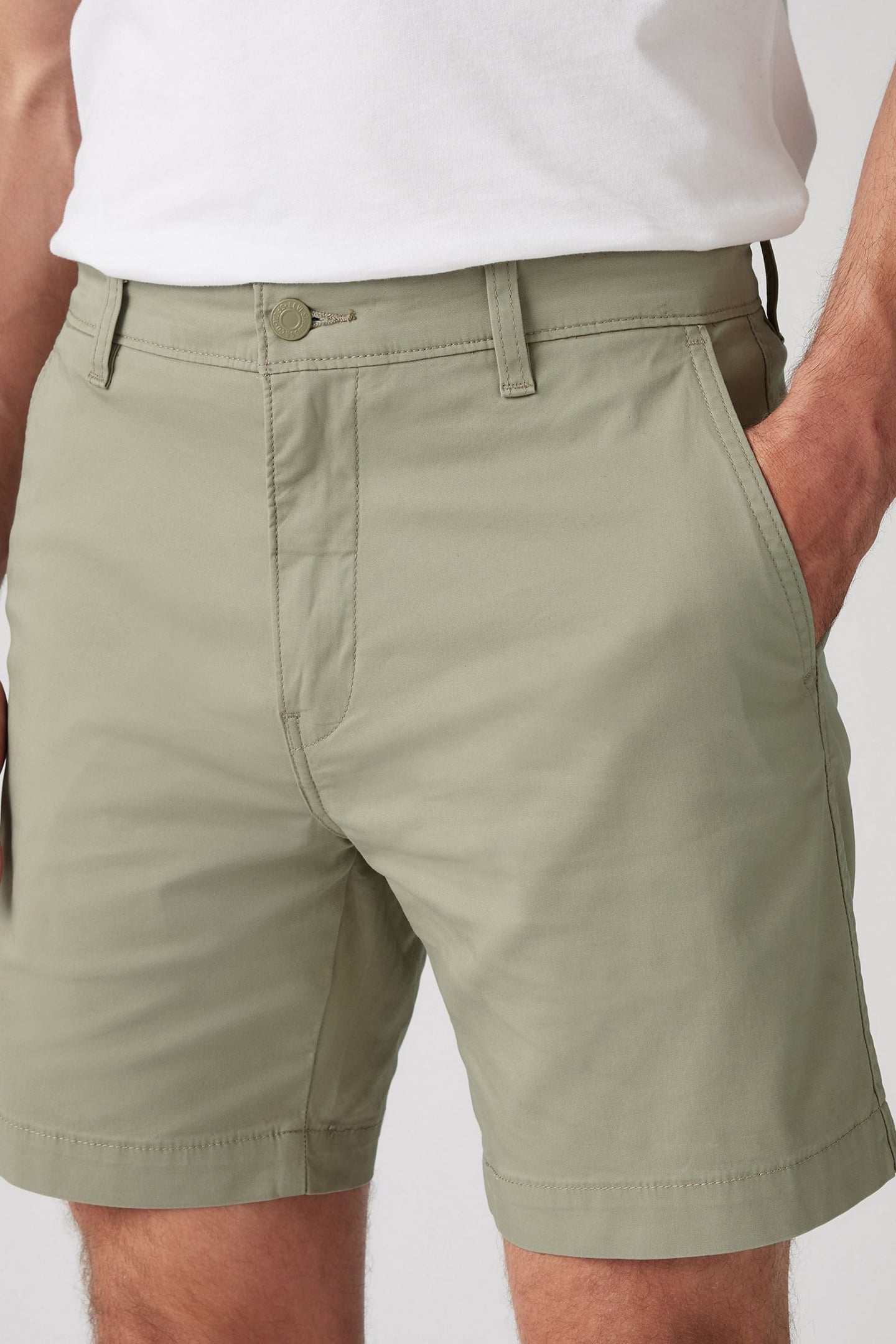 CHINO STANDARD COTTON LINEN SHORTS NEUTRAL 6