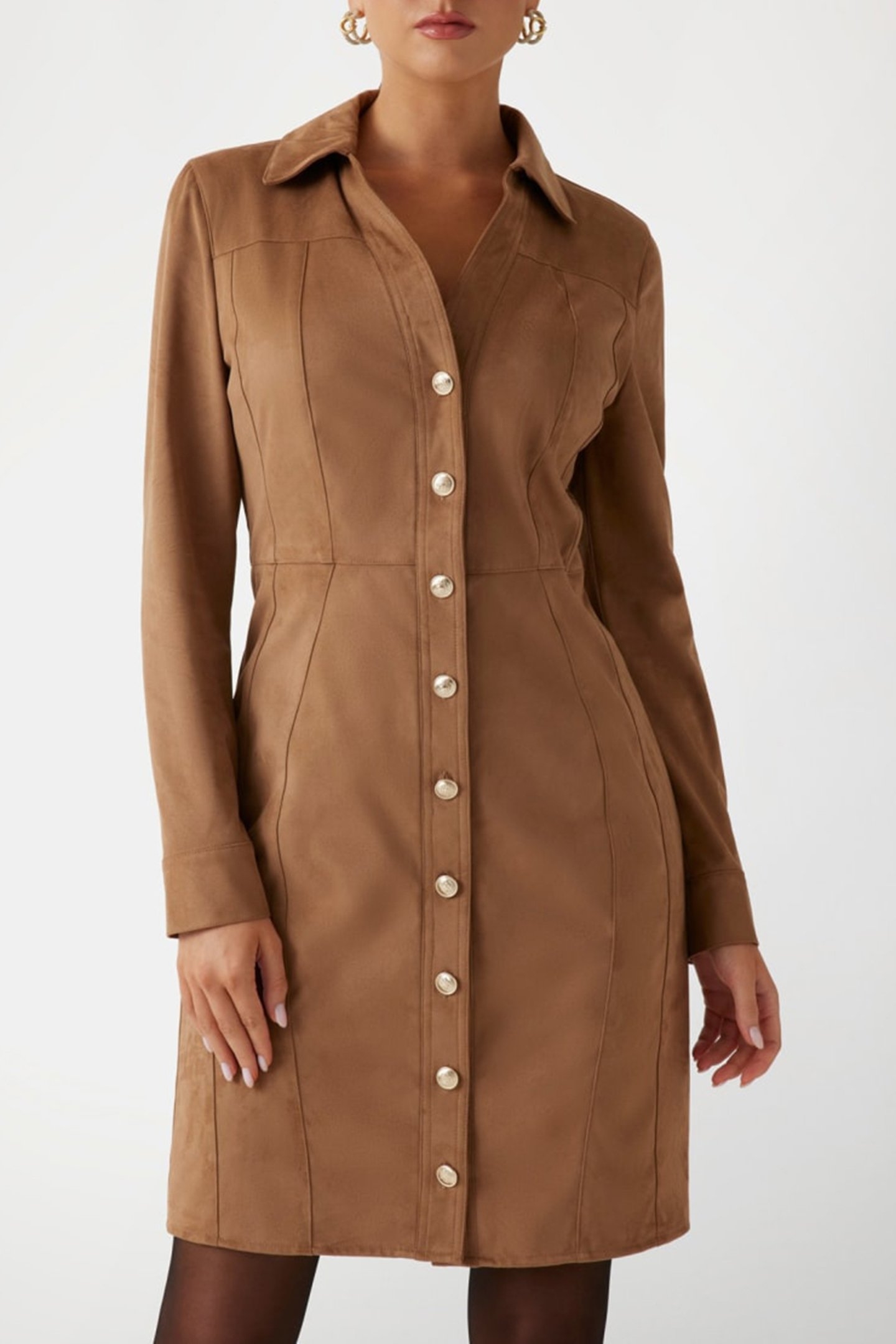 INGRID LS SHIRT DRES MACCHIATO MULTI 1