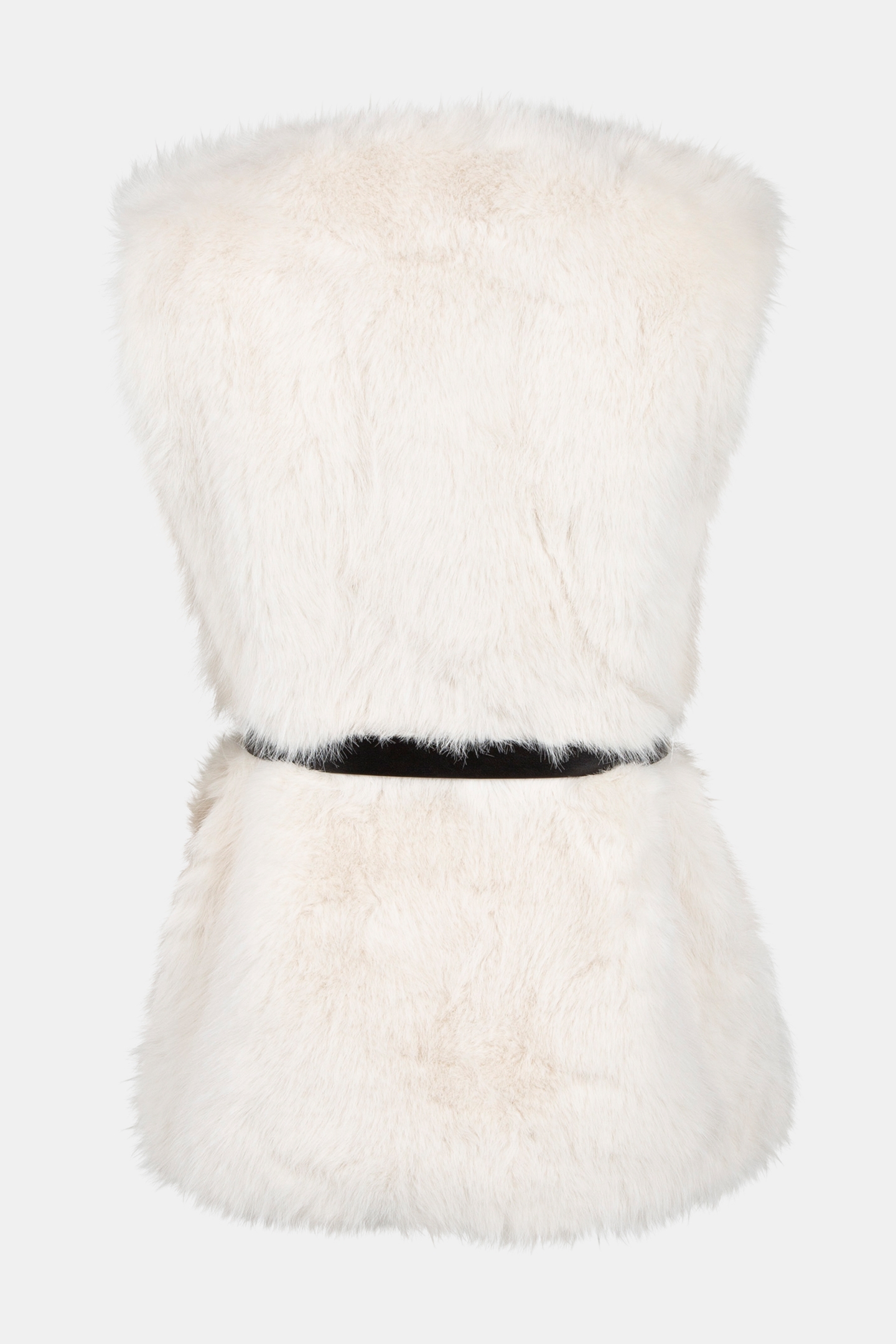 CHLOE FUR VEST PALE PEARL MULTI 5
