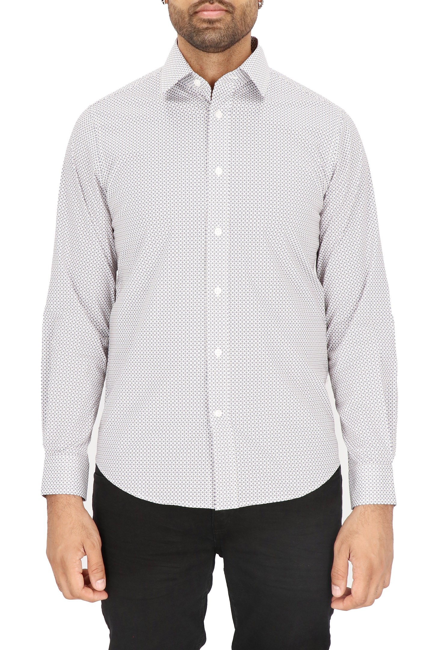 DRESS SHIRT WHITE/BLUE 1