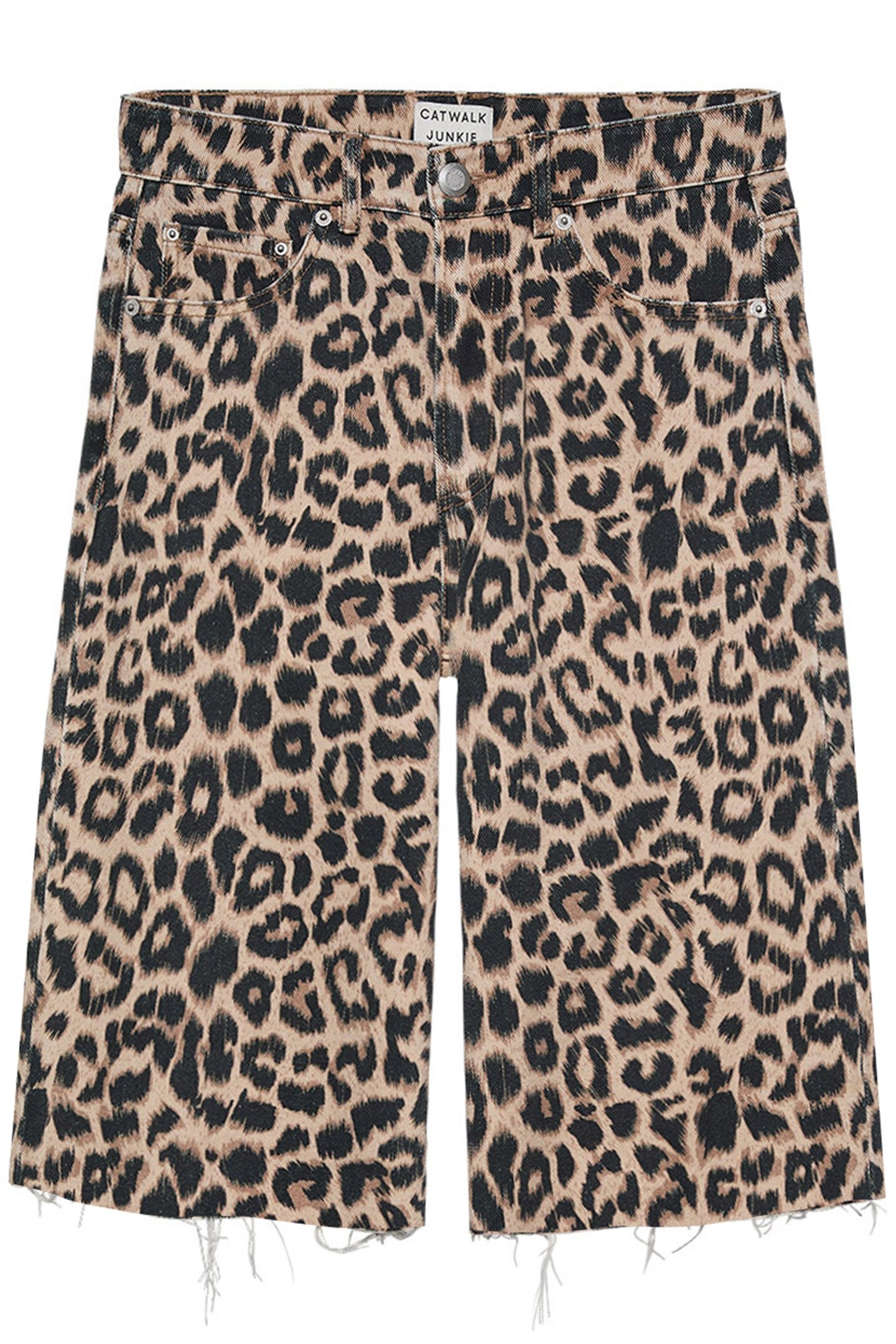 LOOSE FIT LEOPARD JORTS GREY MORN 4