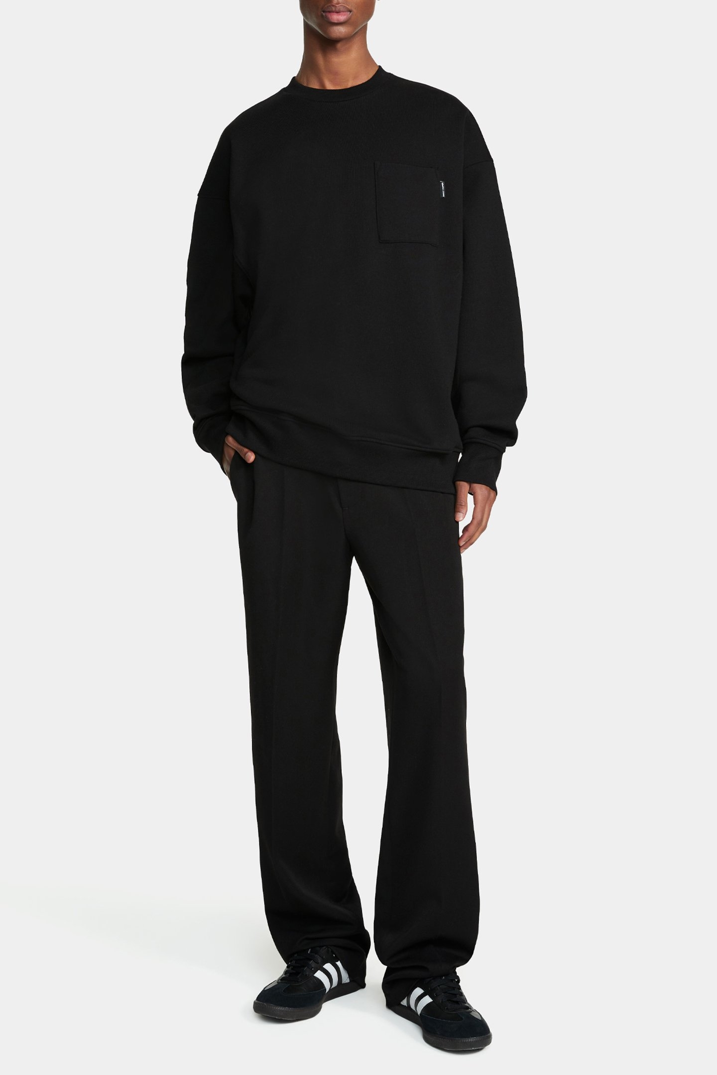 POCKET RELAXED SWEATER (ENJATA SWEA UNISEX BLACK 1