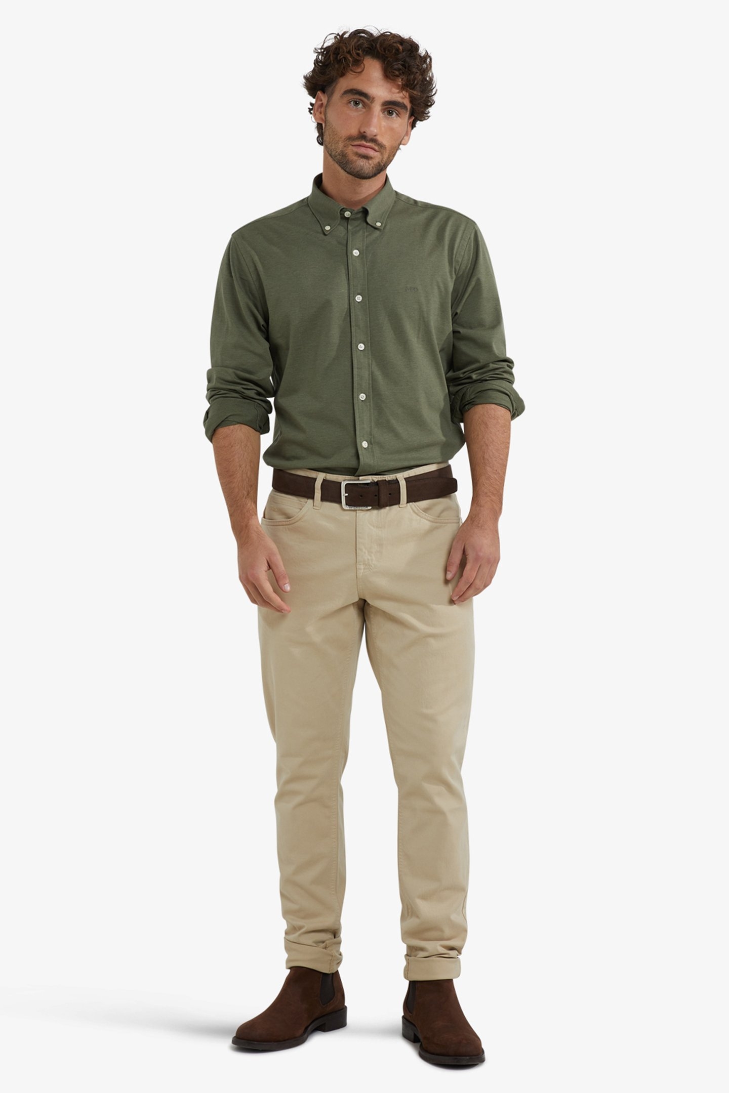 STRETCH PIQUE SHIRT WINTER SAGE 2