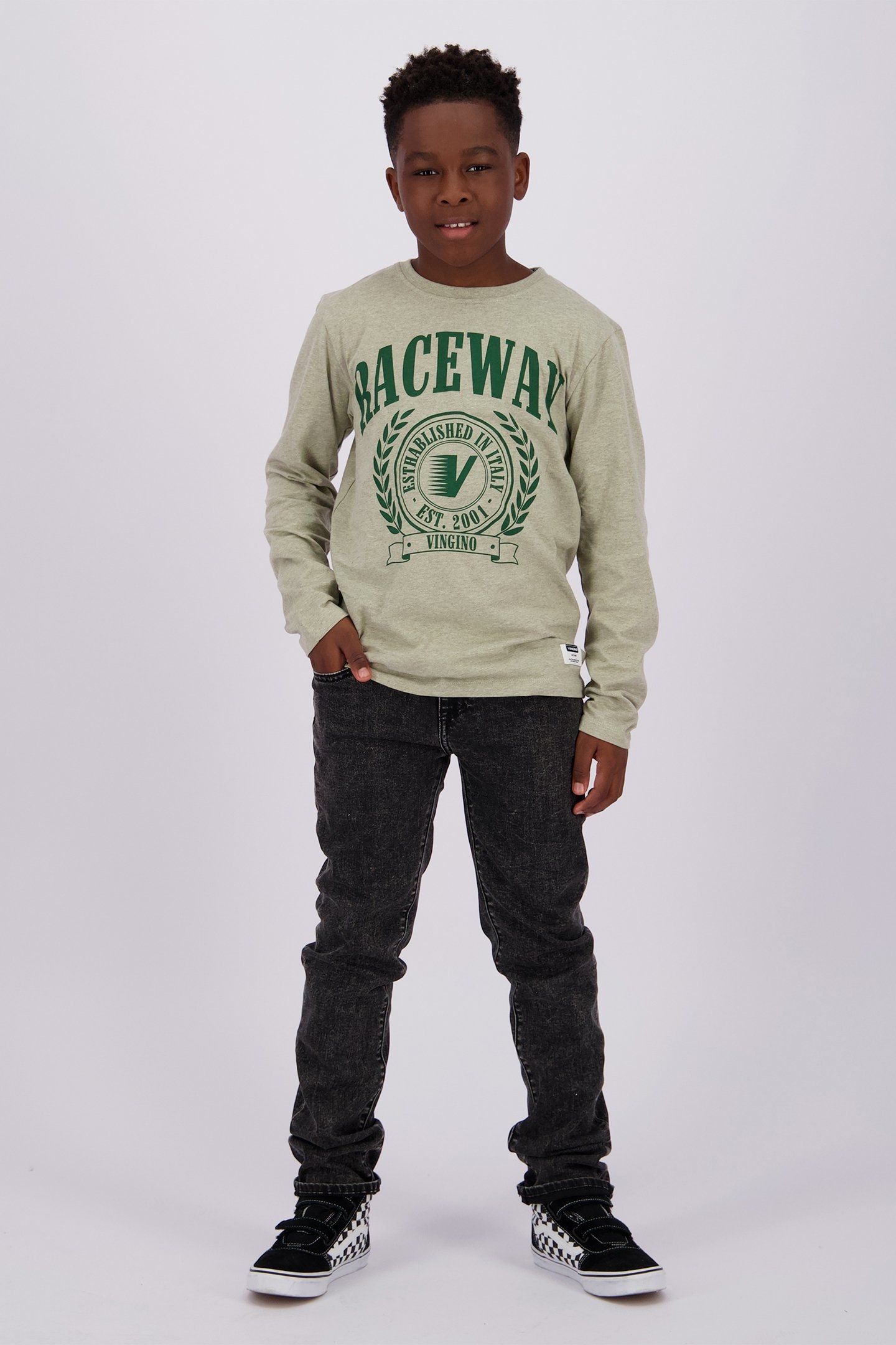 BOYS JELEE T-SHIRT RACING GREEN 1