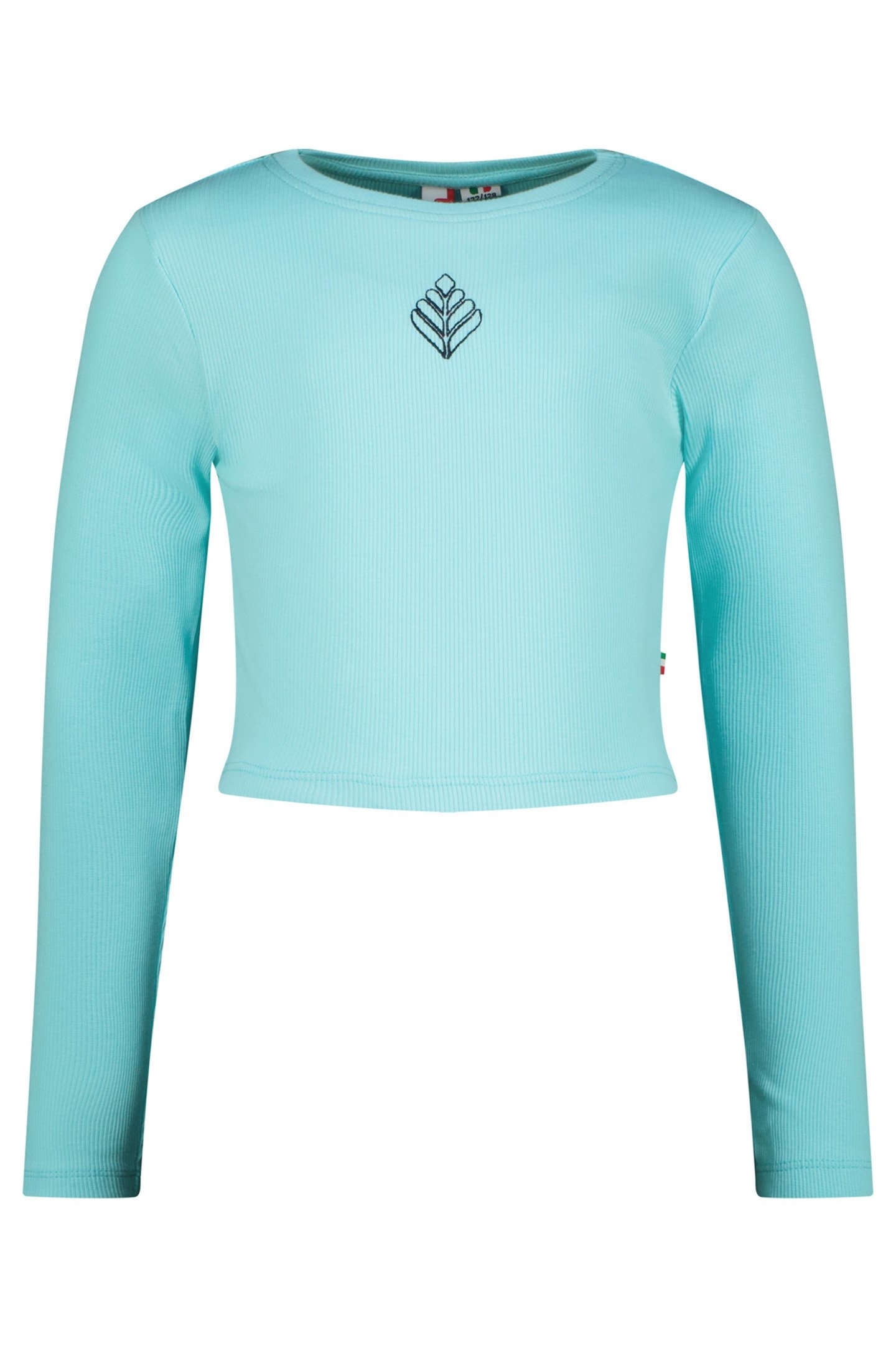 GIRLS G-BASIC-CROP RIB LONGSLEEVE T-SHIRT ARTIC BLUE 1