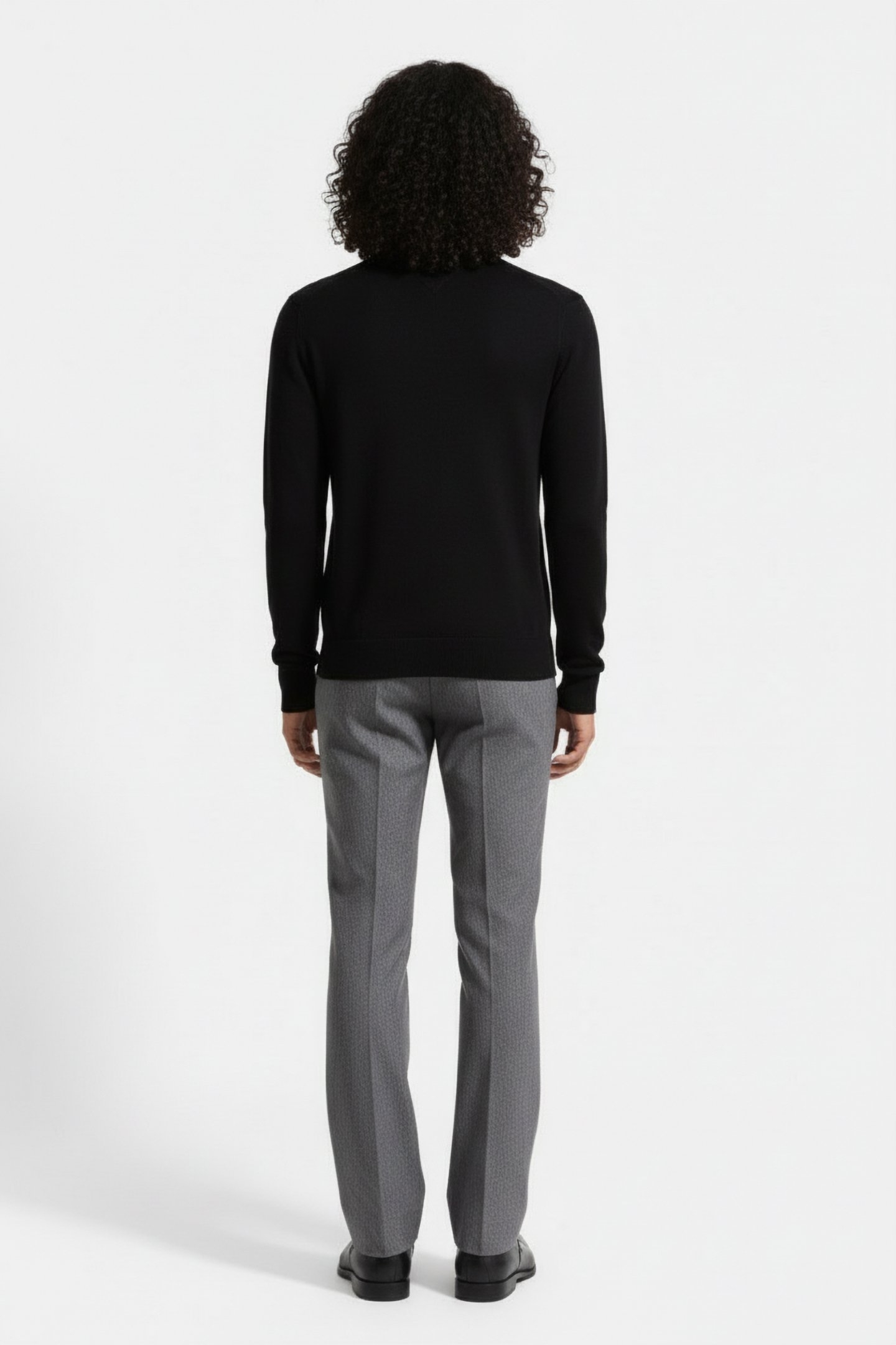 PIMA ORGANIC COTTON CASHMERE JUMPER BLACK 2