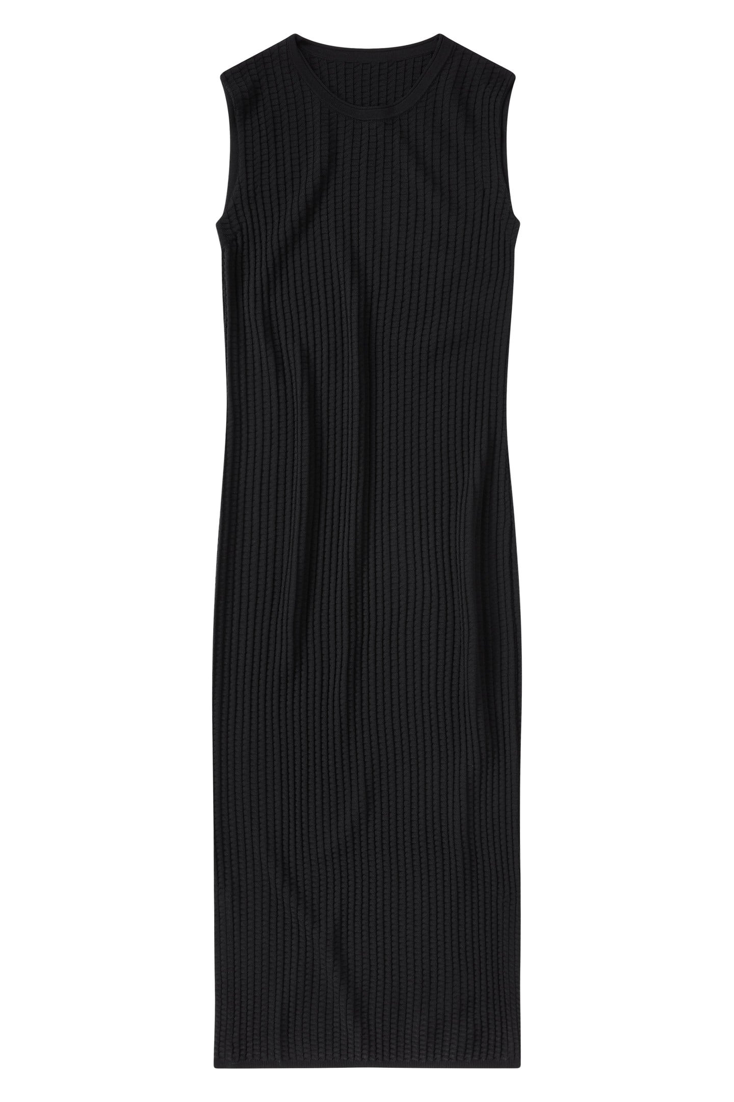 KNIT DRESS SLEEVELESS DRESSES BLACK 5