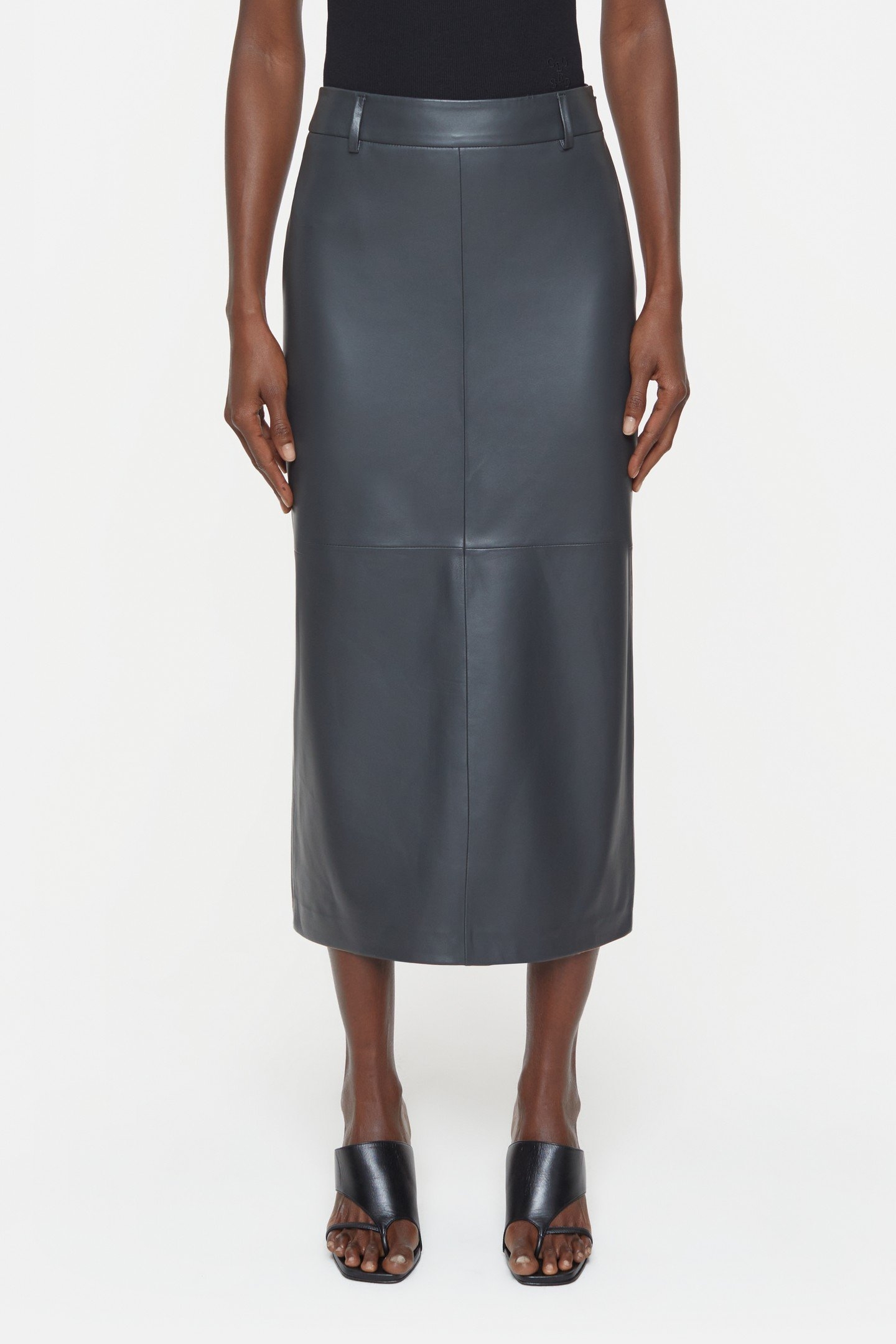 SLIM PENCIL SKIRT CHARCOAL 5