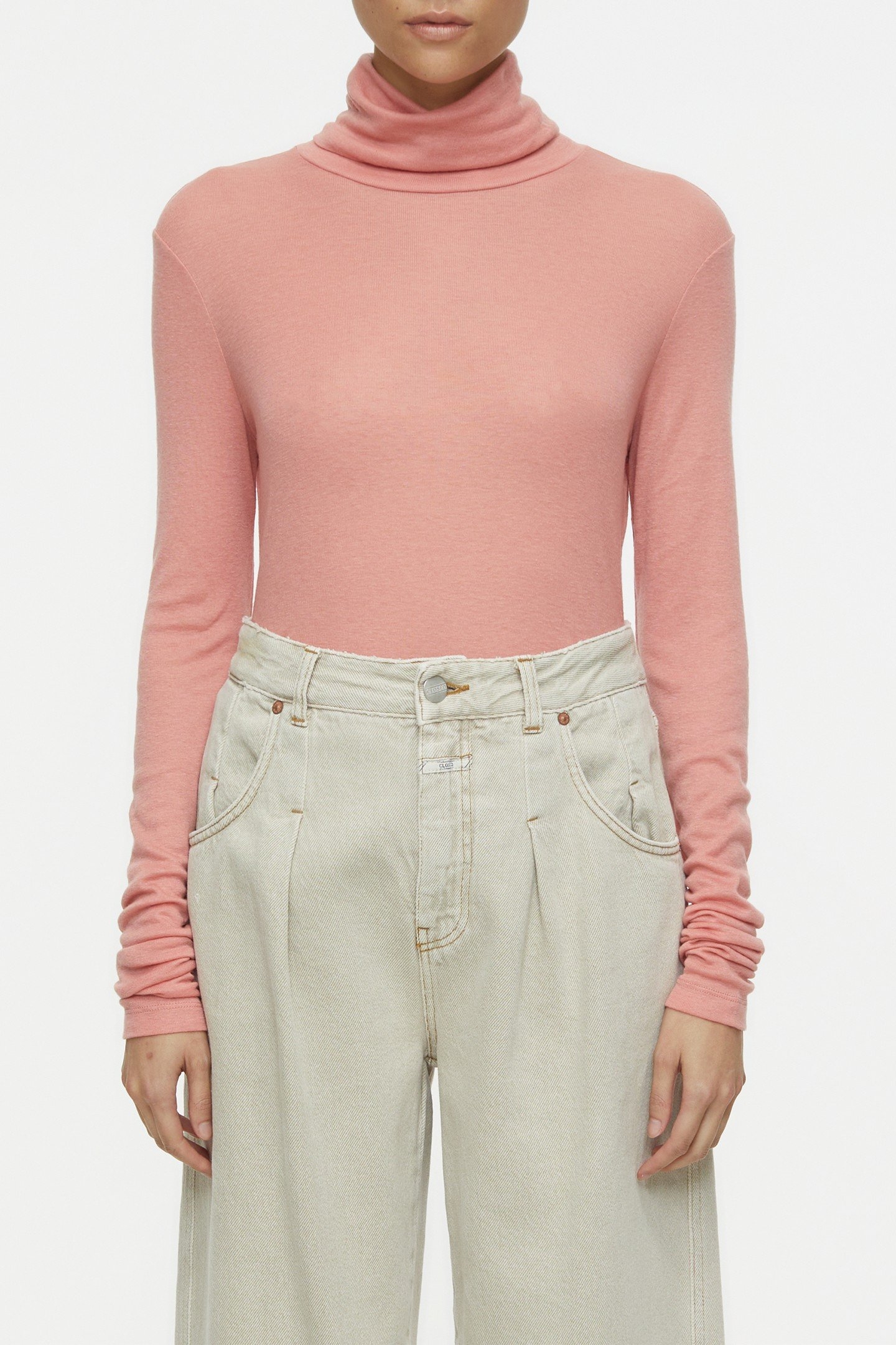 TURTLE NECK LONGSLEEVE T-SHIRTS ROSE DUST 1