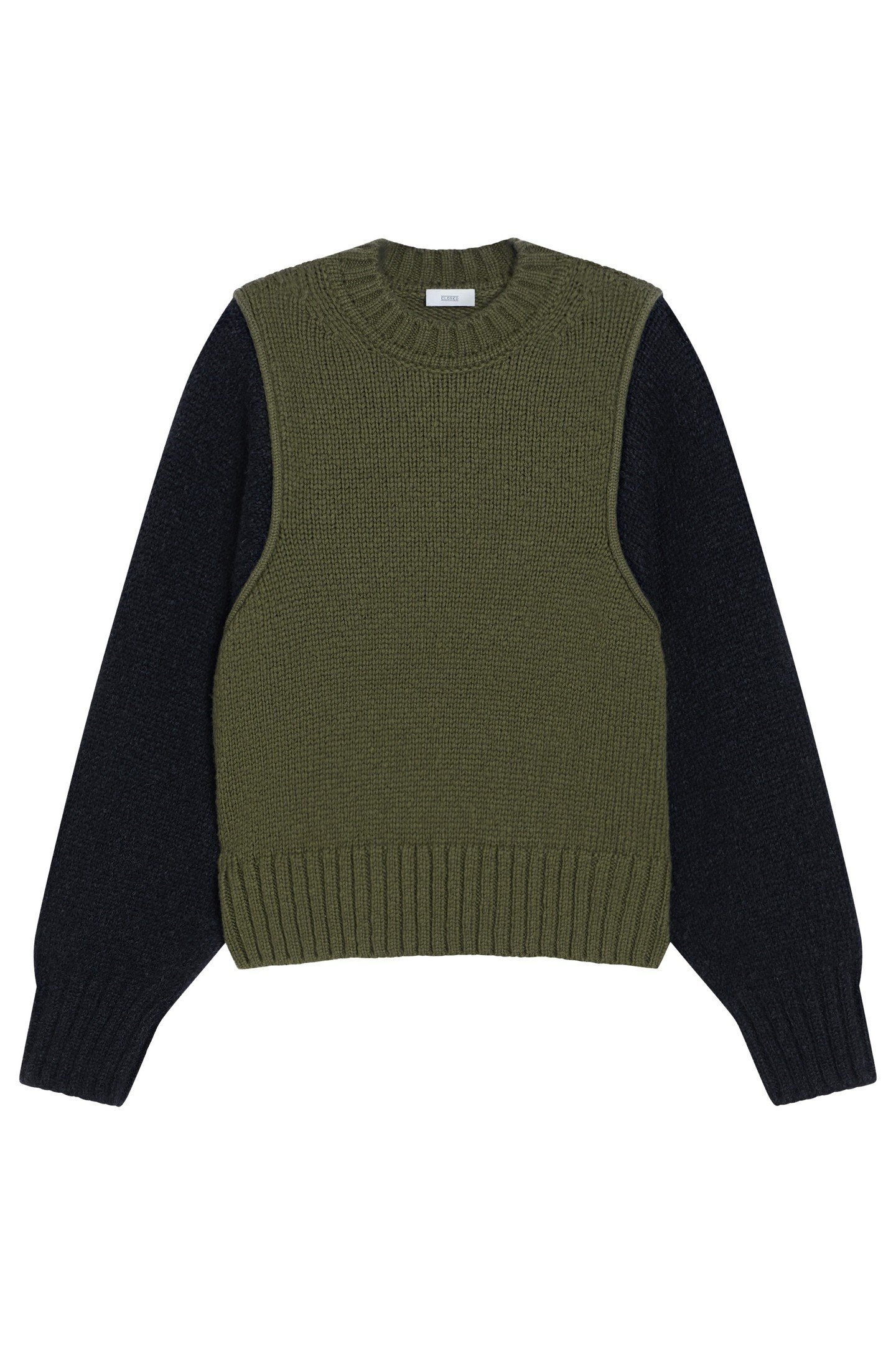 CREW NECK LONG SLEEVE KNITS INDUSTRIAL GREEN 7