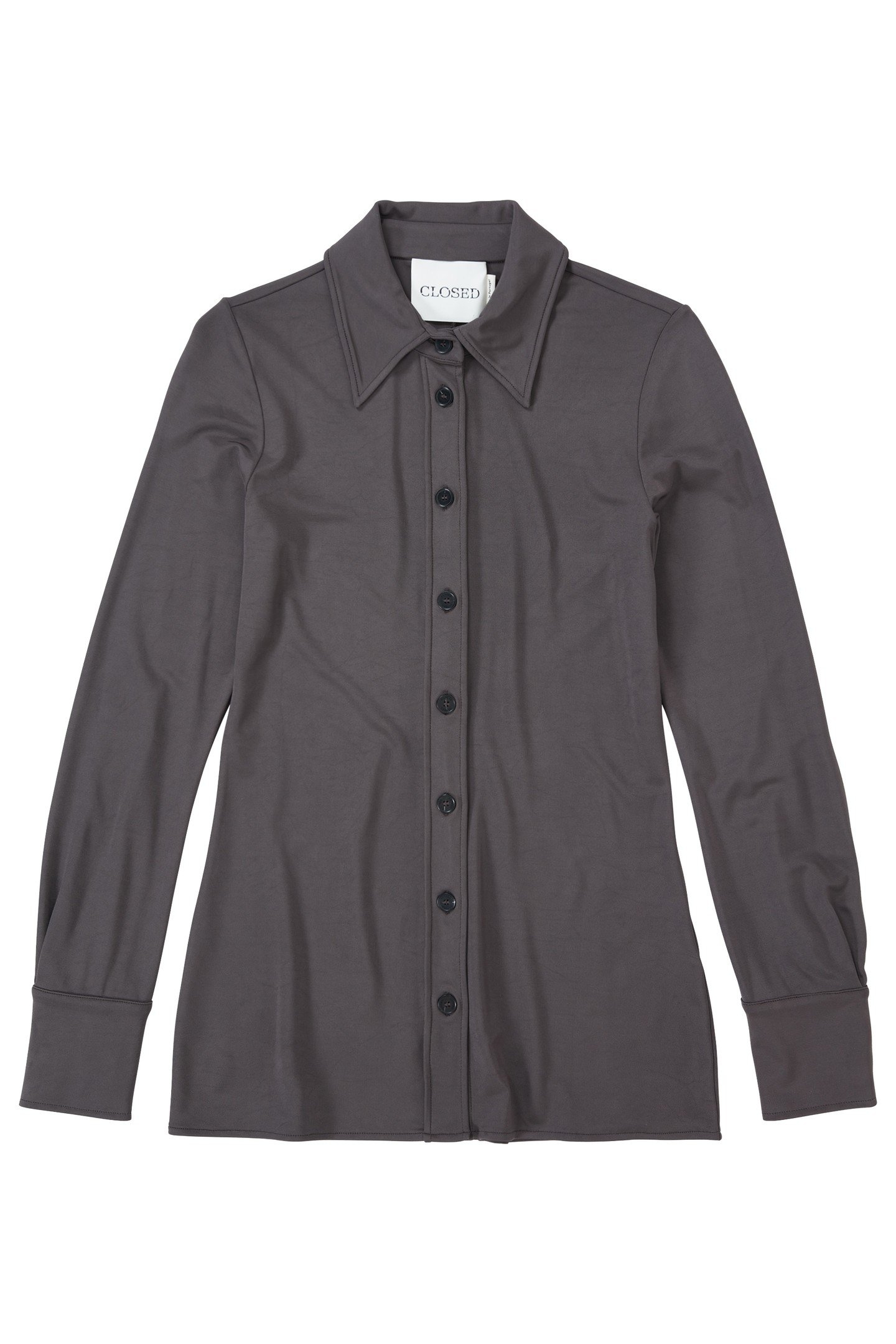 WAISTED BLOUSE SHIRT CHARCOAL 4