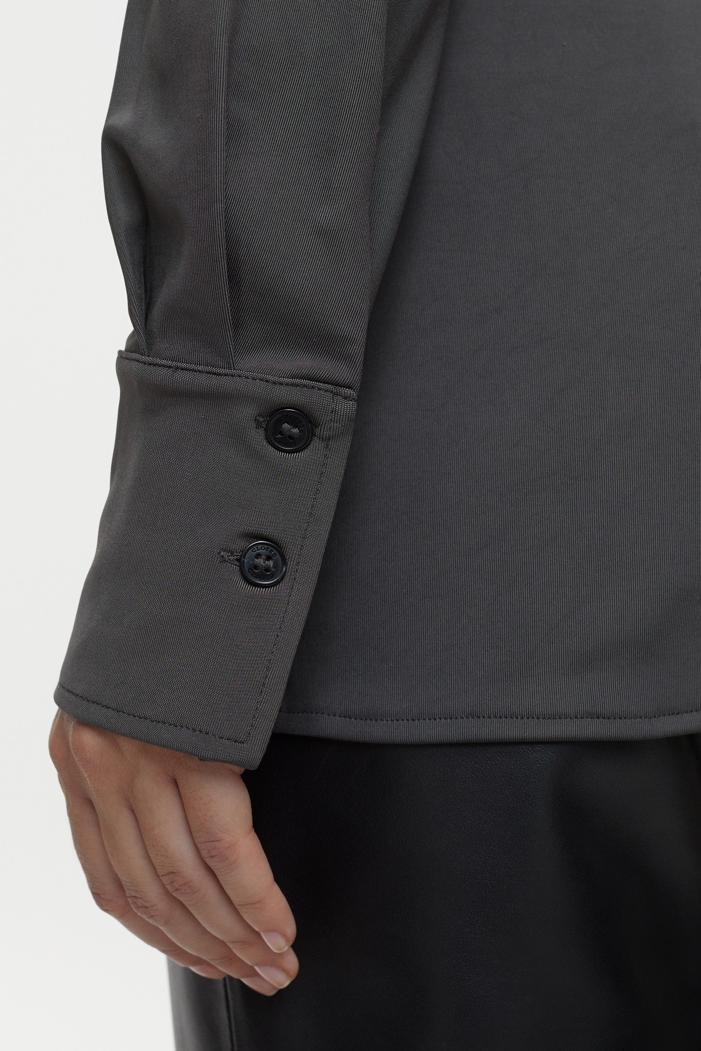 WAISTED BLOUSE SHIRT CHARCOAL 5