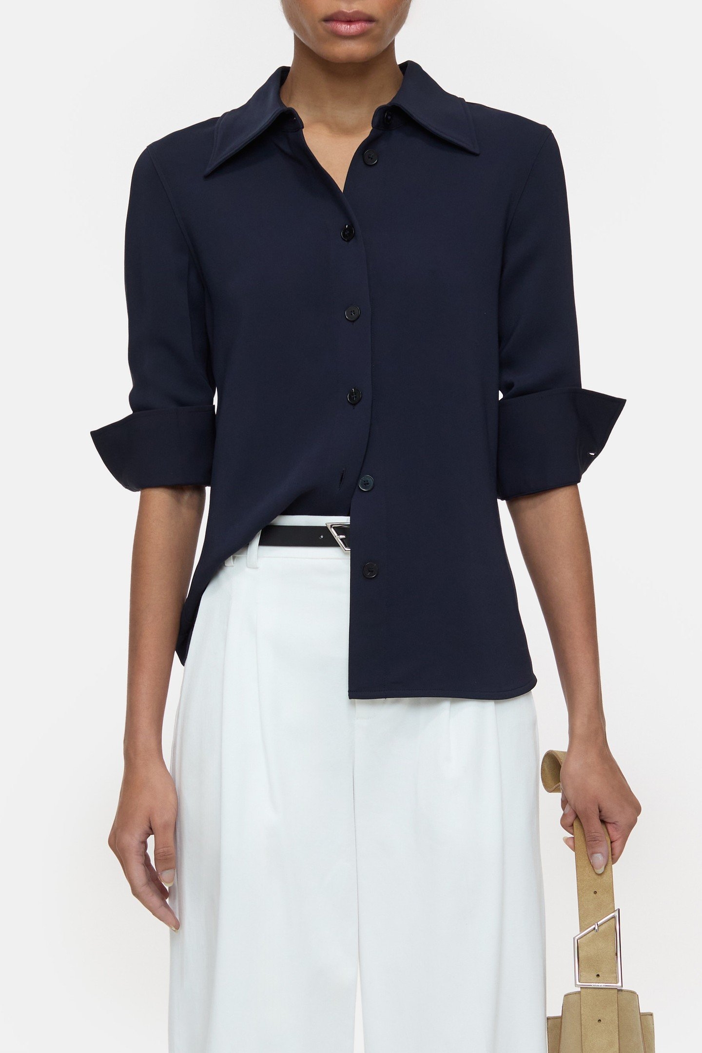 SLIM BLOUSE SHIRT DARK NIGHT 1