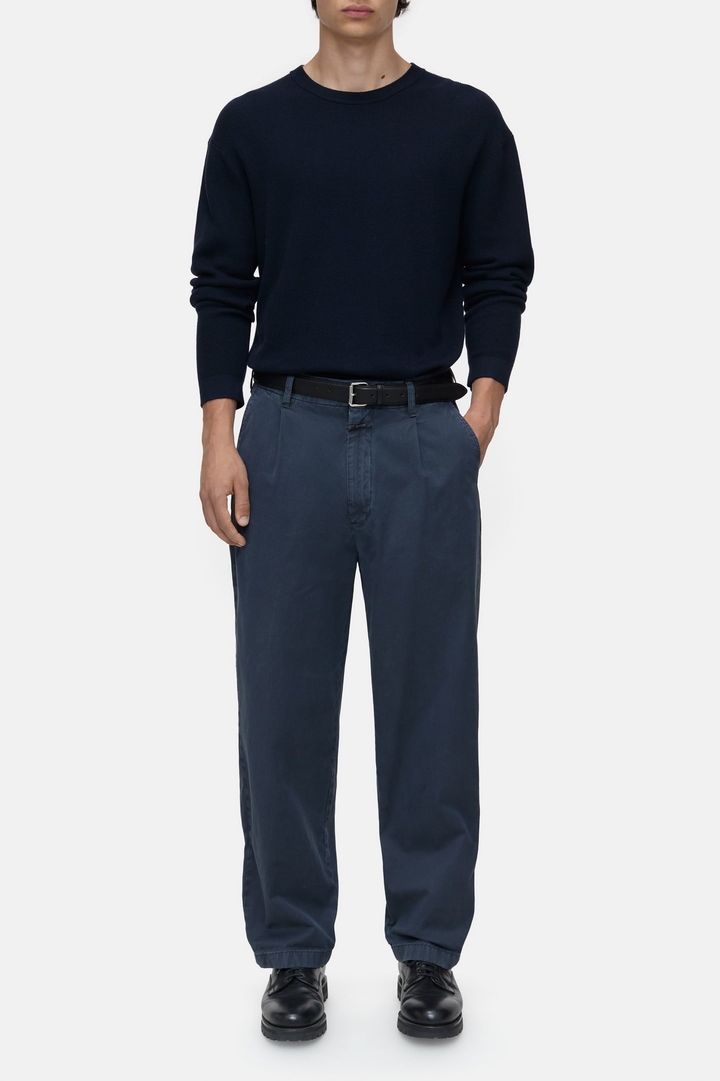 BLOMBERG WIDE PANTS SMOKEY BLUE 1