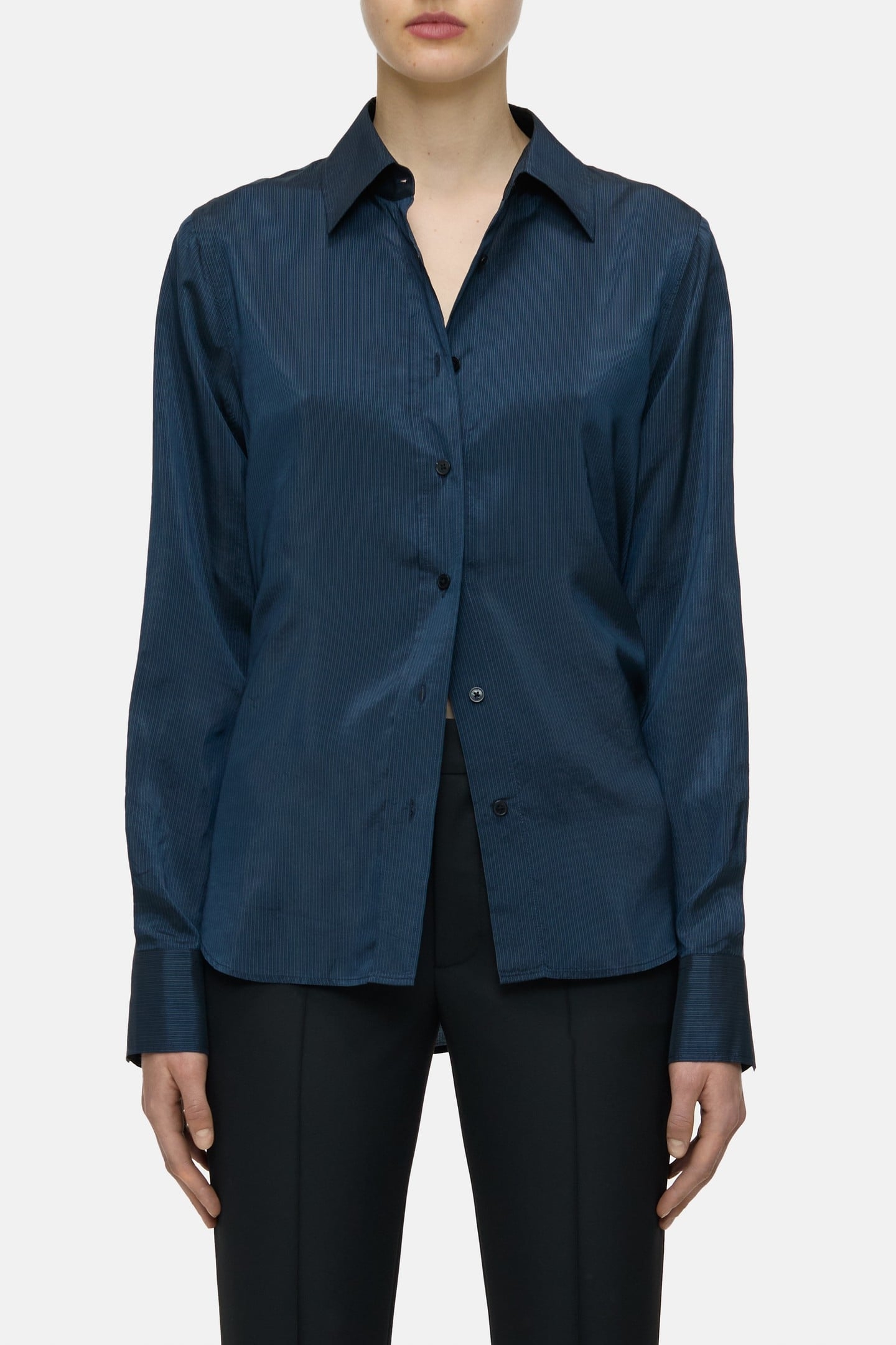 STRAIGHT FITTED SHIRT & BLOUSES SPACE BLUE 1