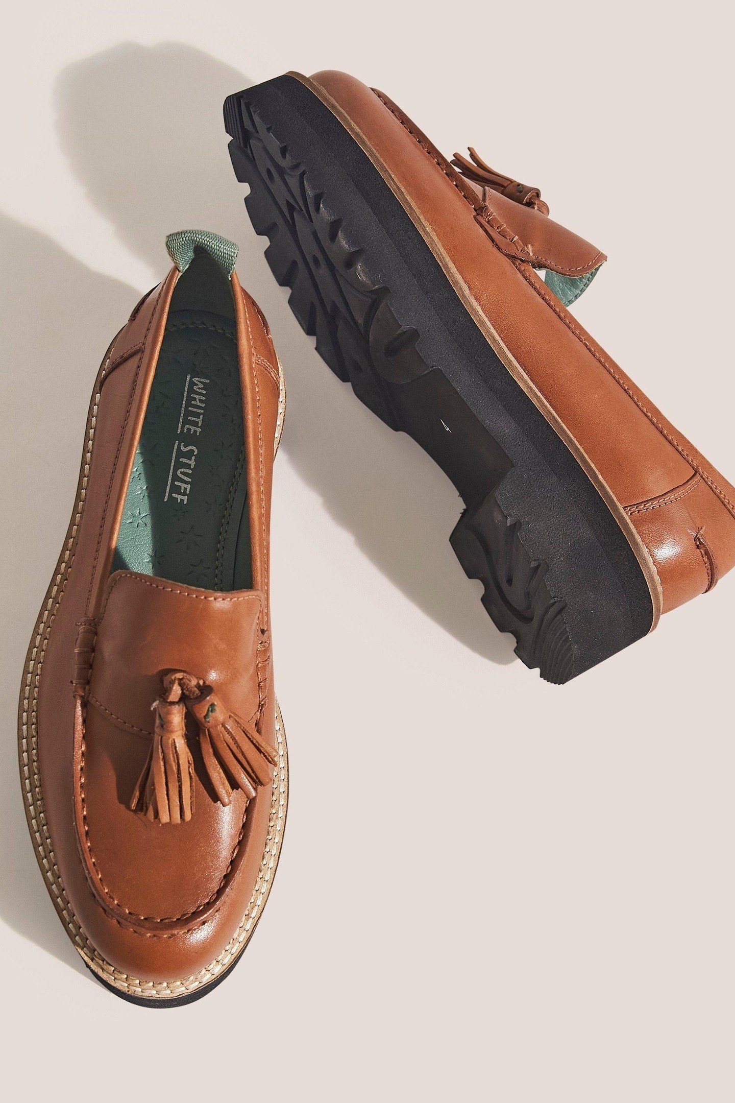 CHUNKY LEATHER LOAFER TAN MULTI 3