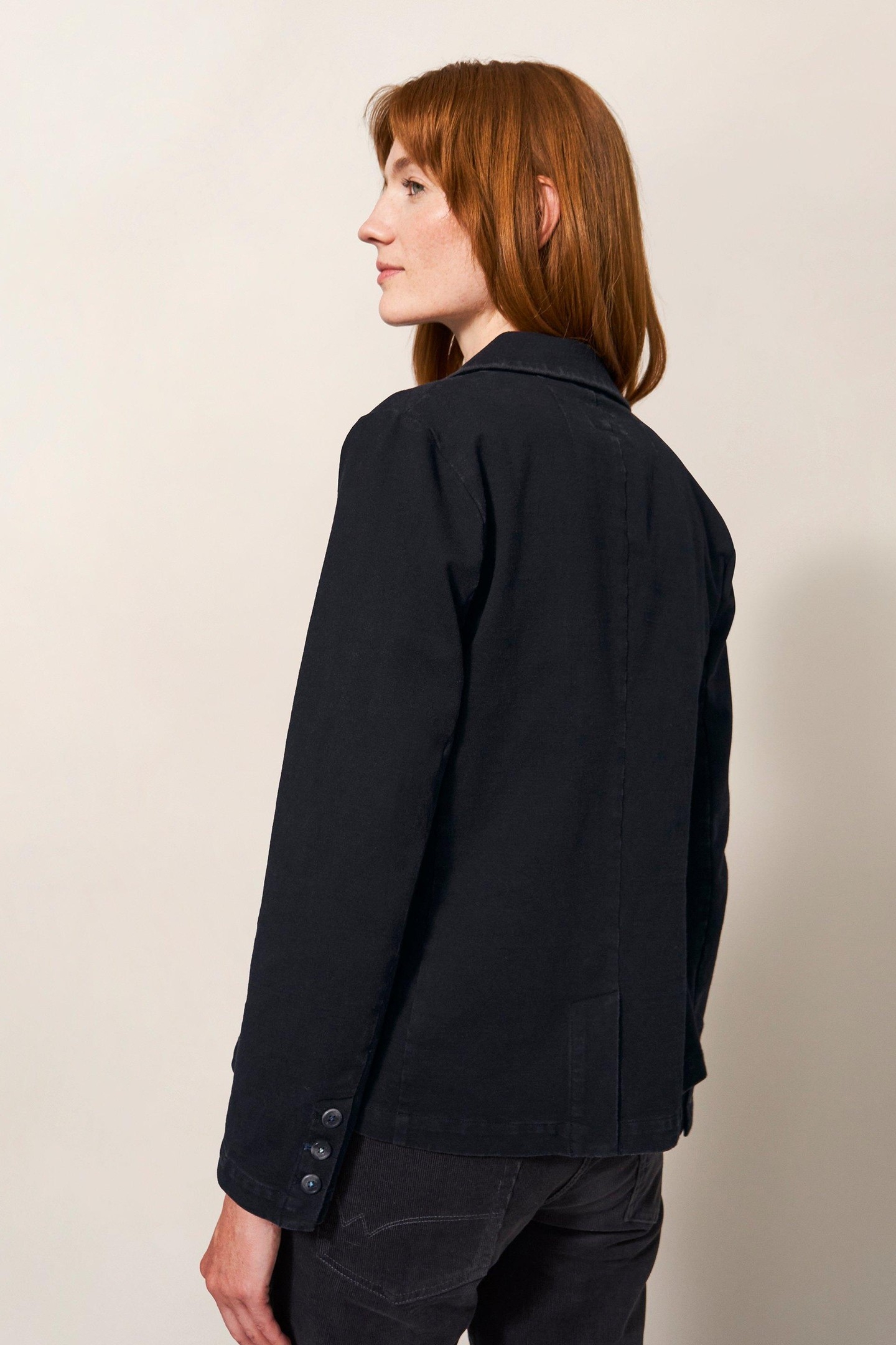 OLIVIA COTTON JERSEY BLAZER WASHED BLACK 2