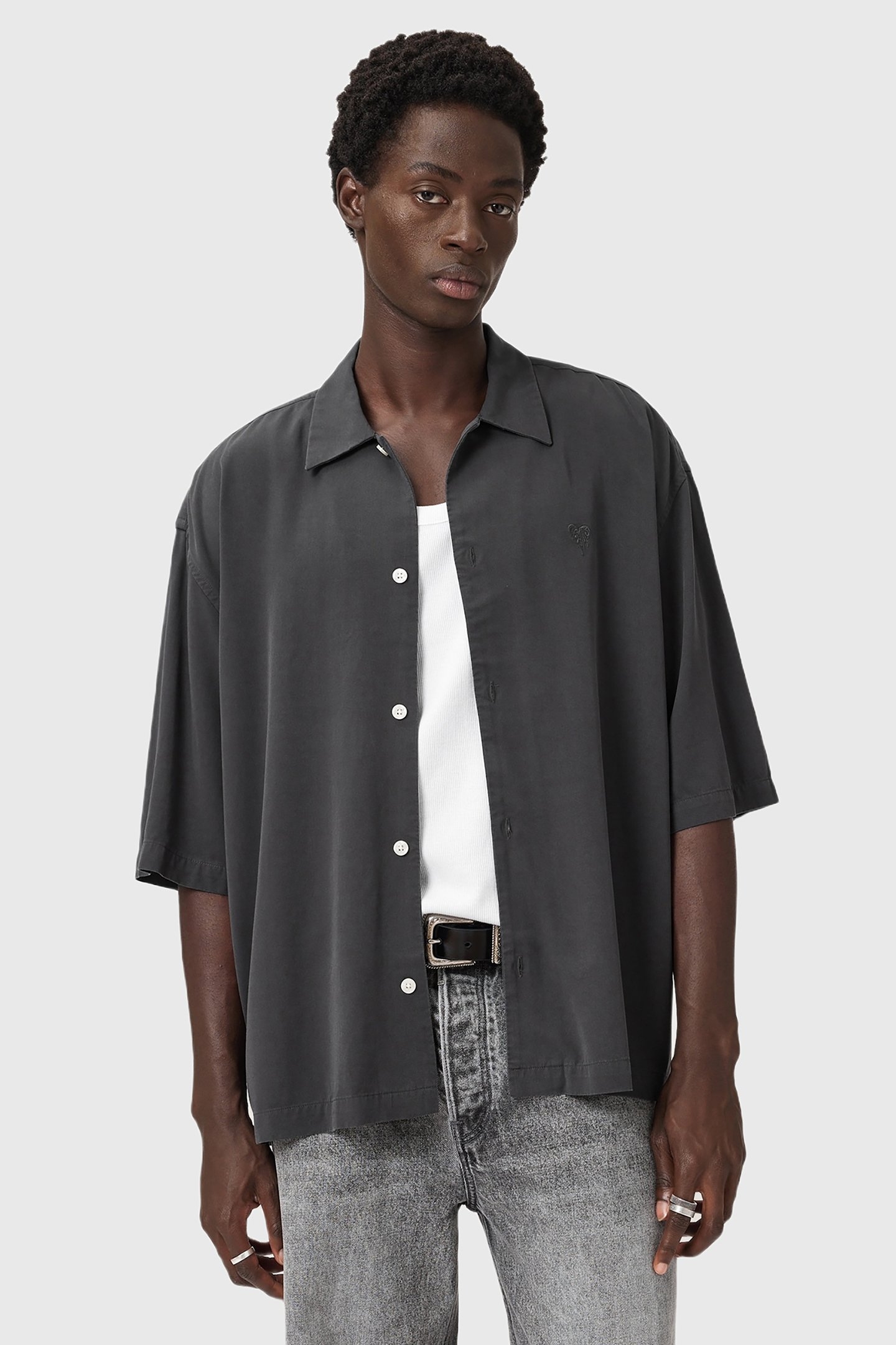 RIALTO SS SHIRT RAVEN GREY 1