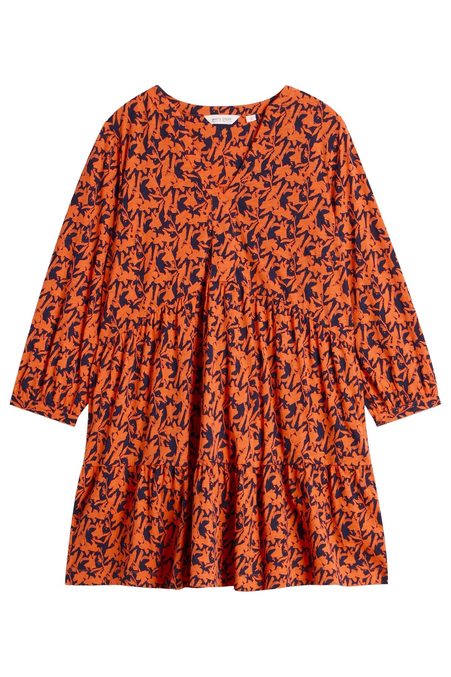 MARLIE JERSEY TUNIC ORANGE PRINT 1