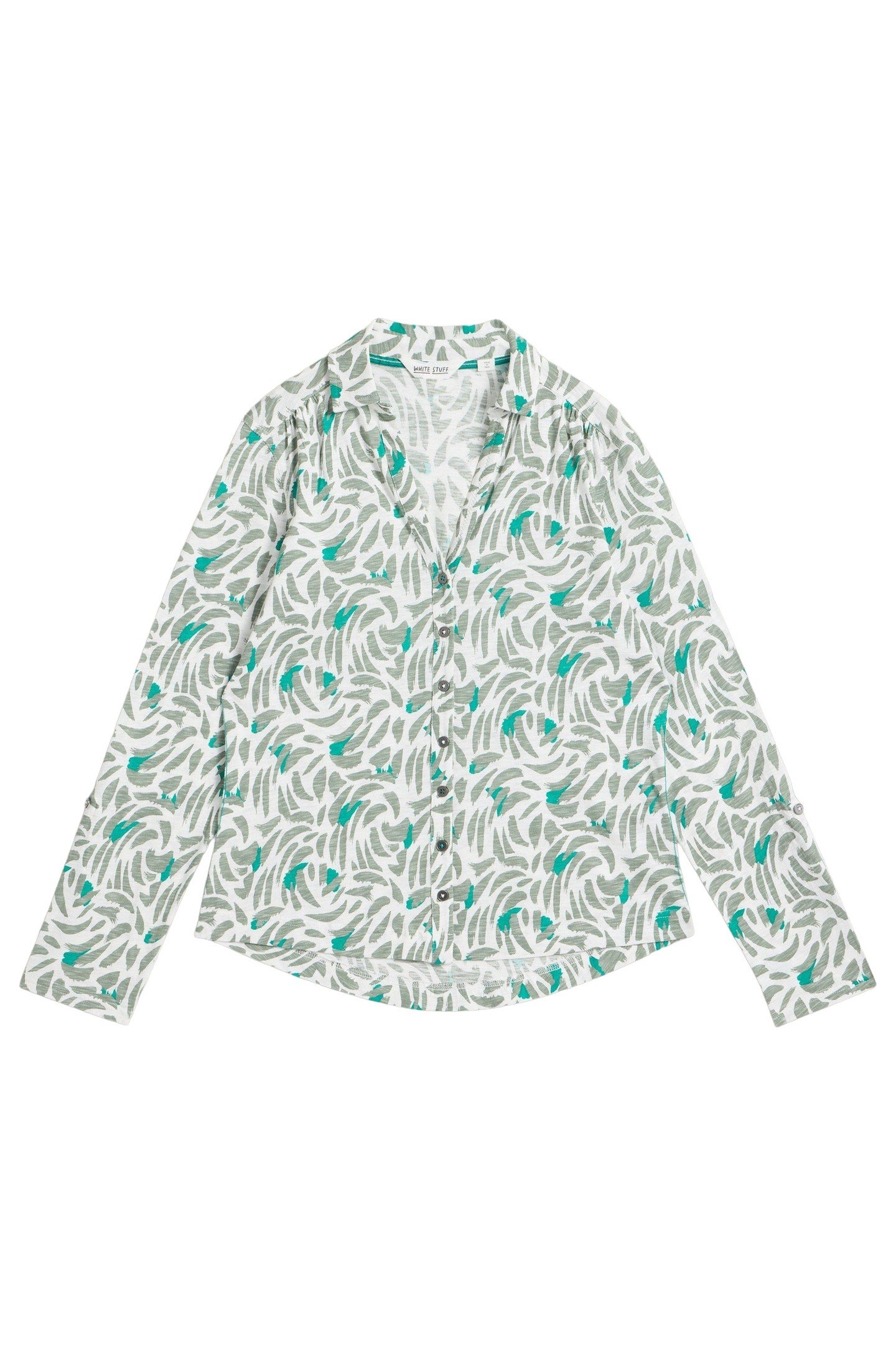 ANNIE JERSEY SHIRT GREEN MULTI 3