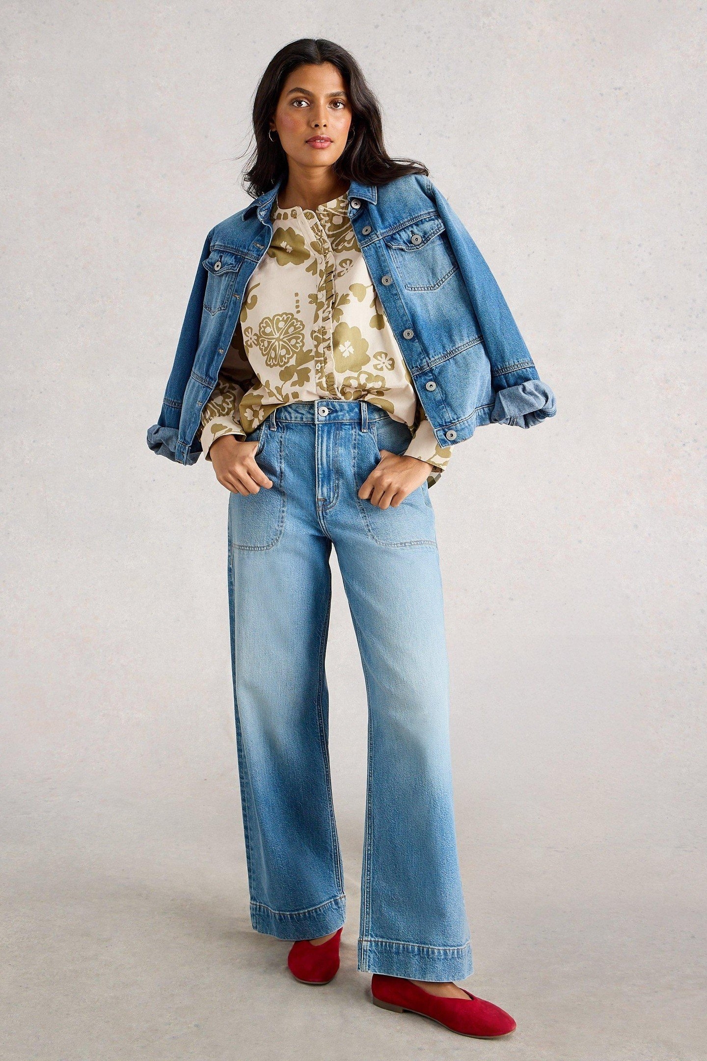 ASTER TOP GREEN PRINT 1