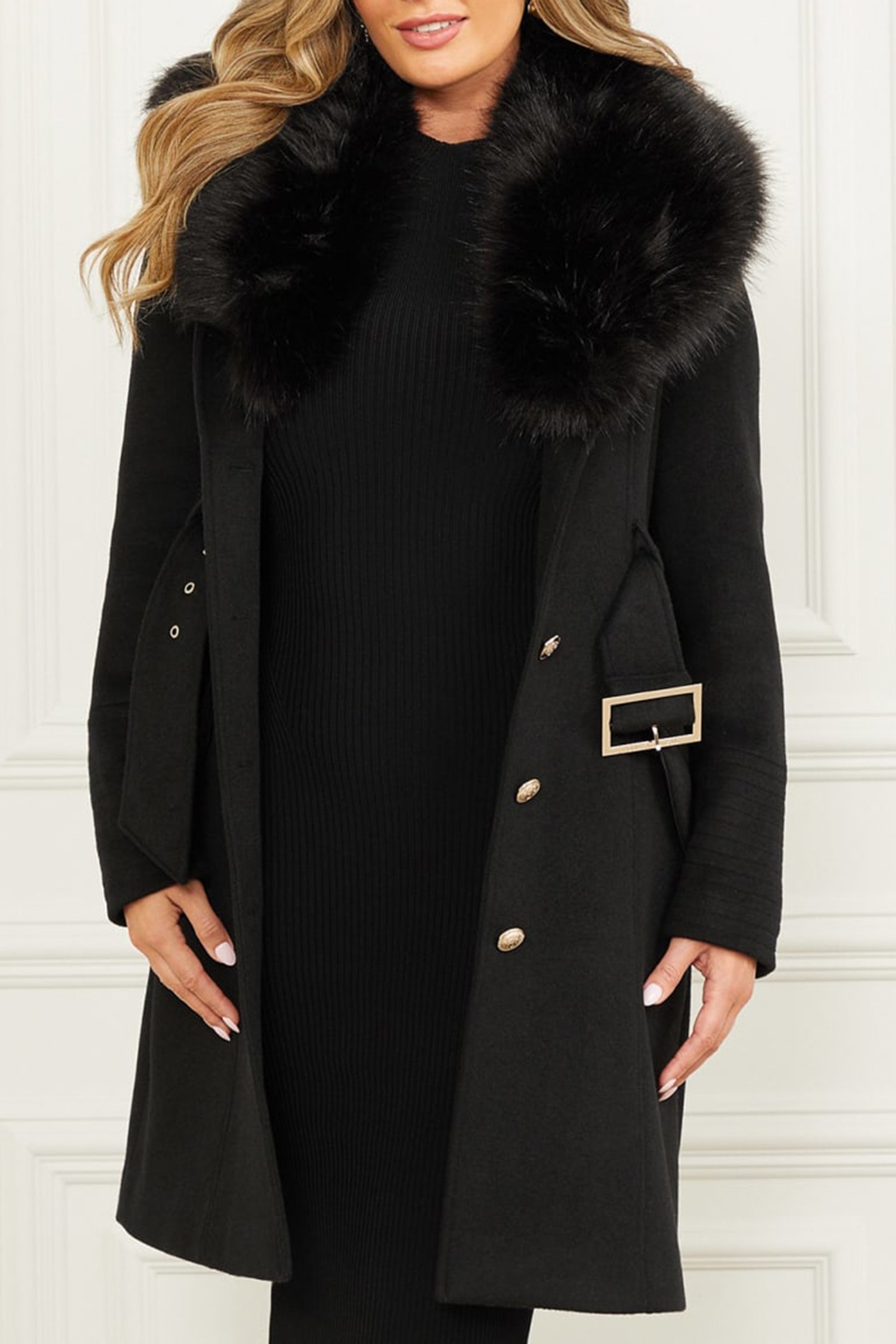 LORETA COAT JET BLACK A996 1