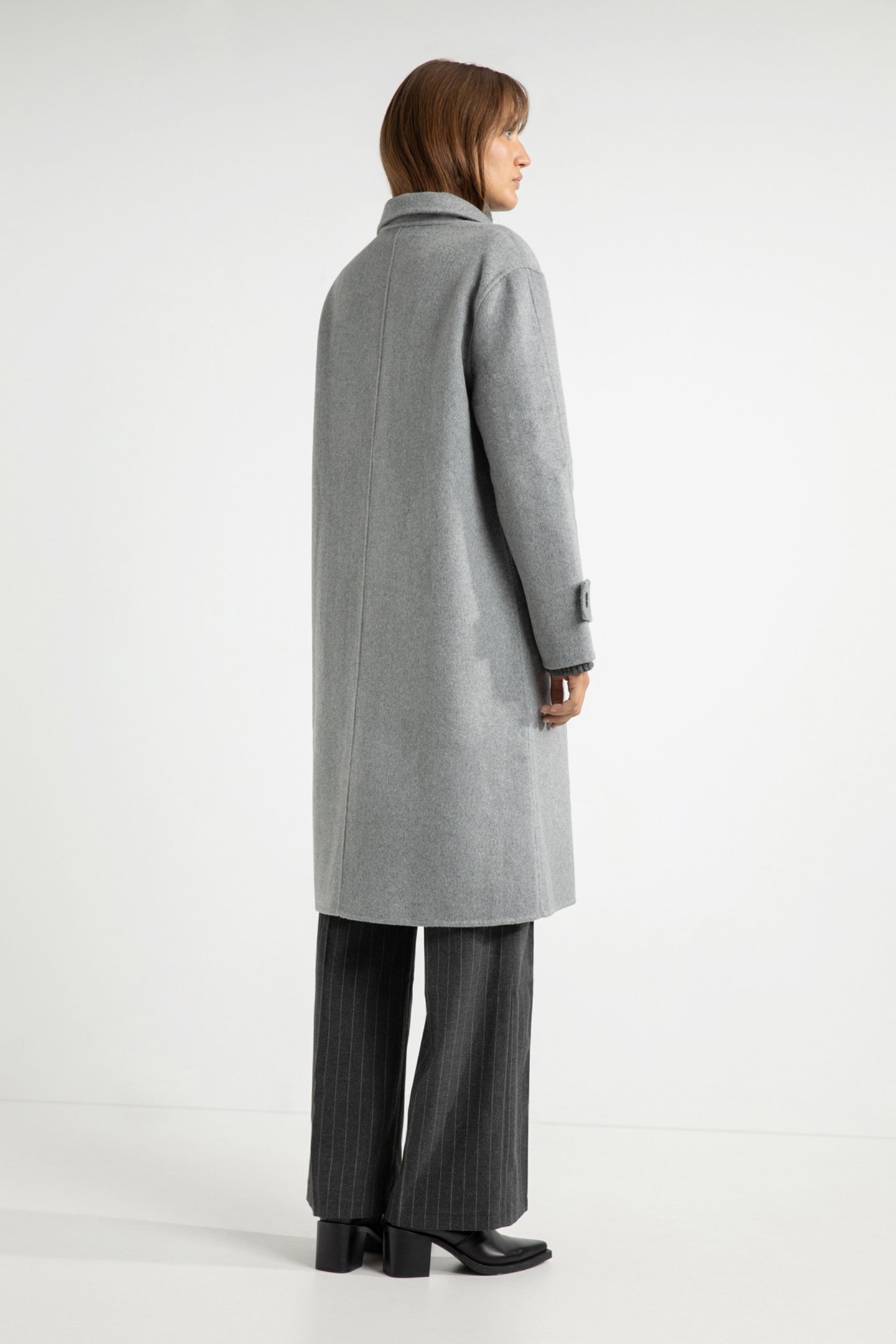 SANDRO COAT STEEL GREY MELANGE 3