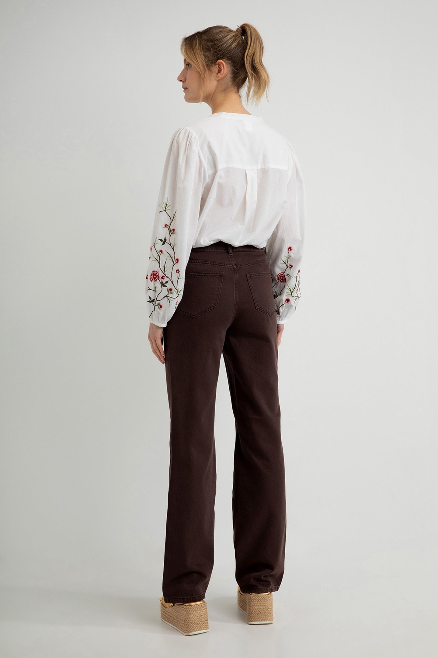 SERGE PANTS DARK BROWN 3