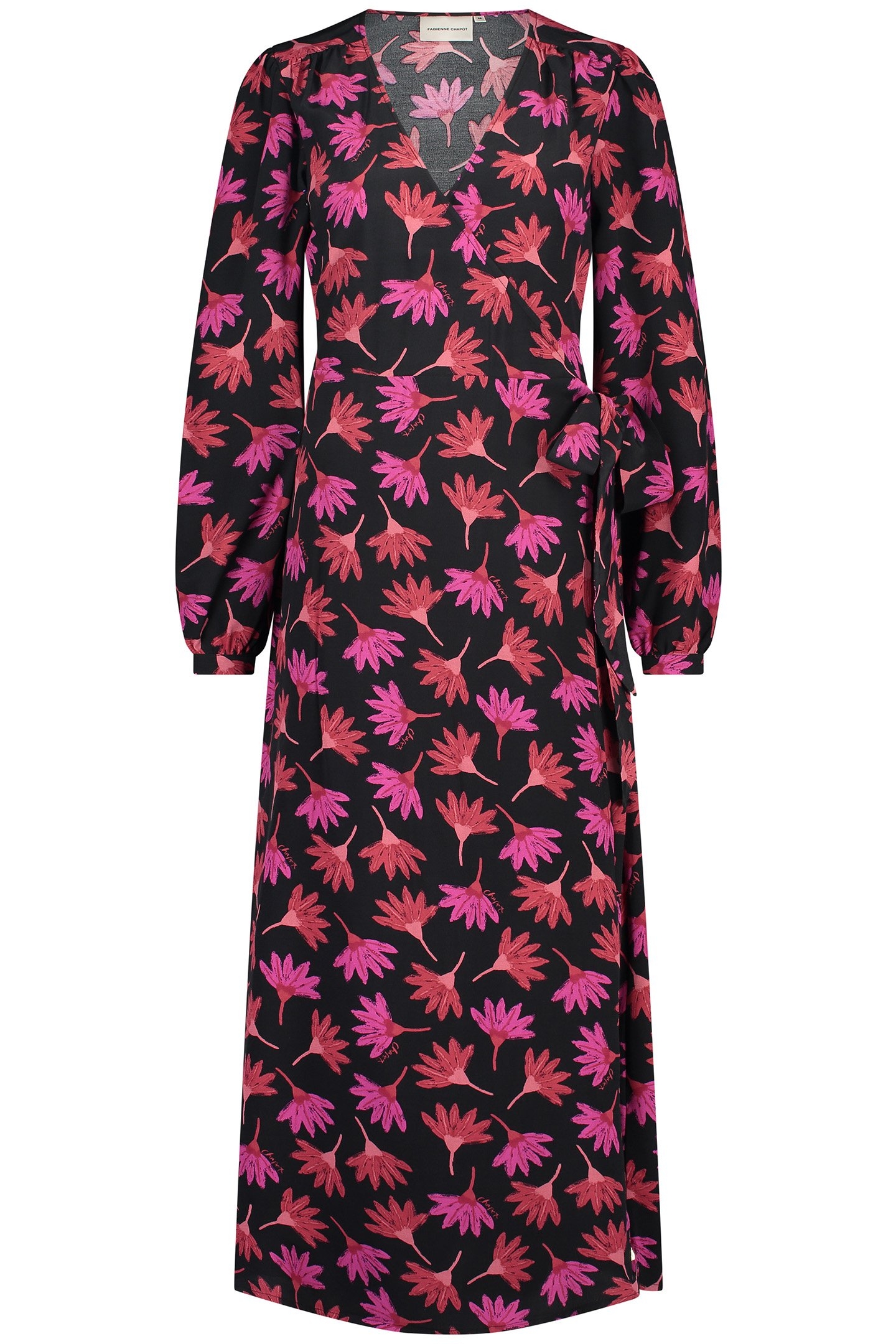 NIA DRESS BLACK/CERISE RED 3