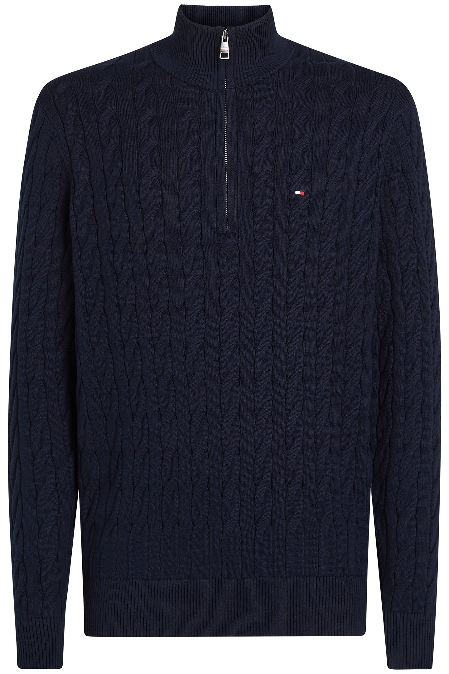 CLASSIC COTTON CABLE SWEATER NAVY BLUE 4
