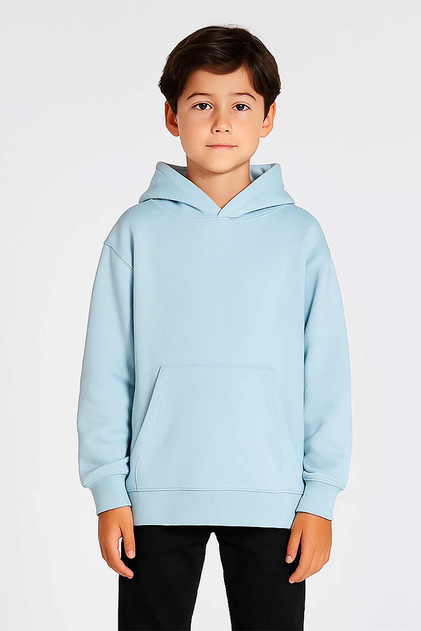 KIDS FERGAL SW HOOD OVERS FOR BOYS GREY BLUE 1