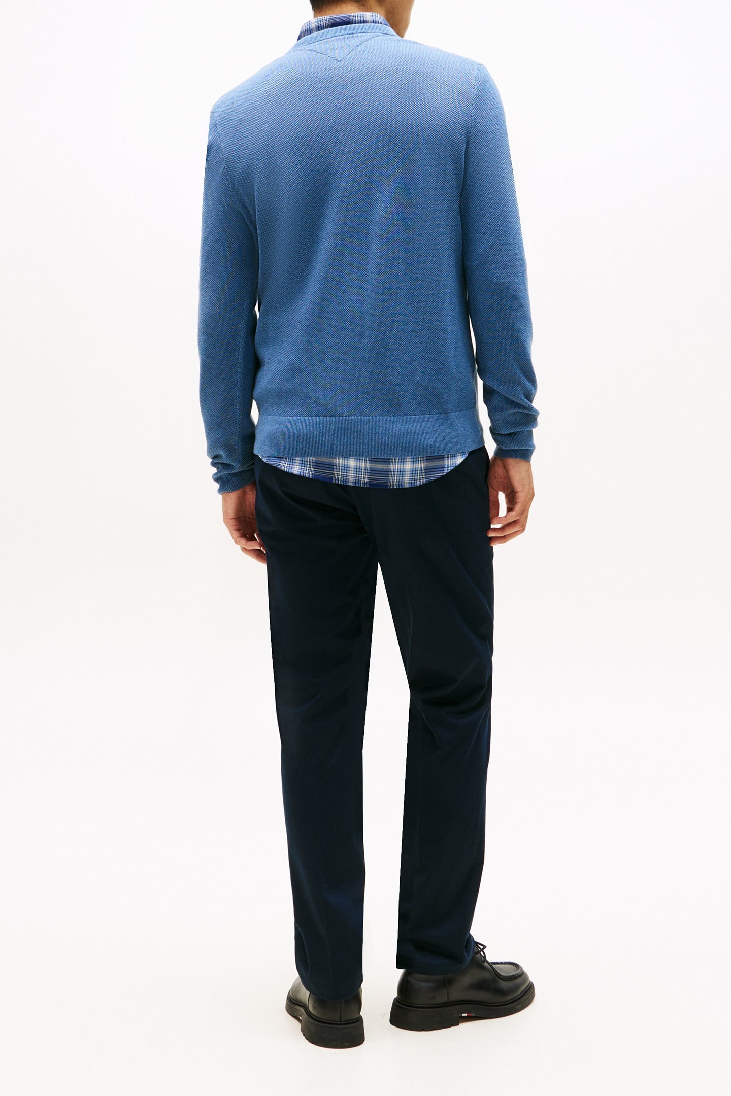 ESSENTIAL STRUCTURE SWEATER PETROL BLUE HEATHER 3