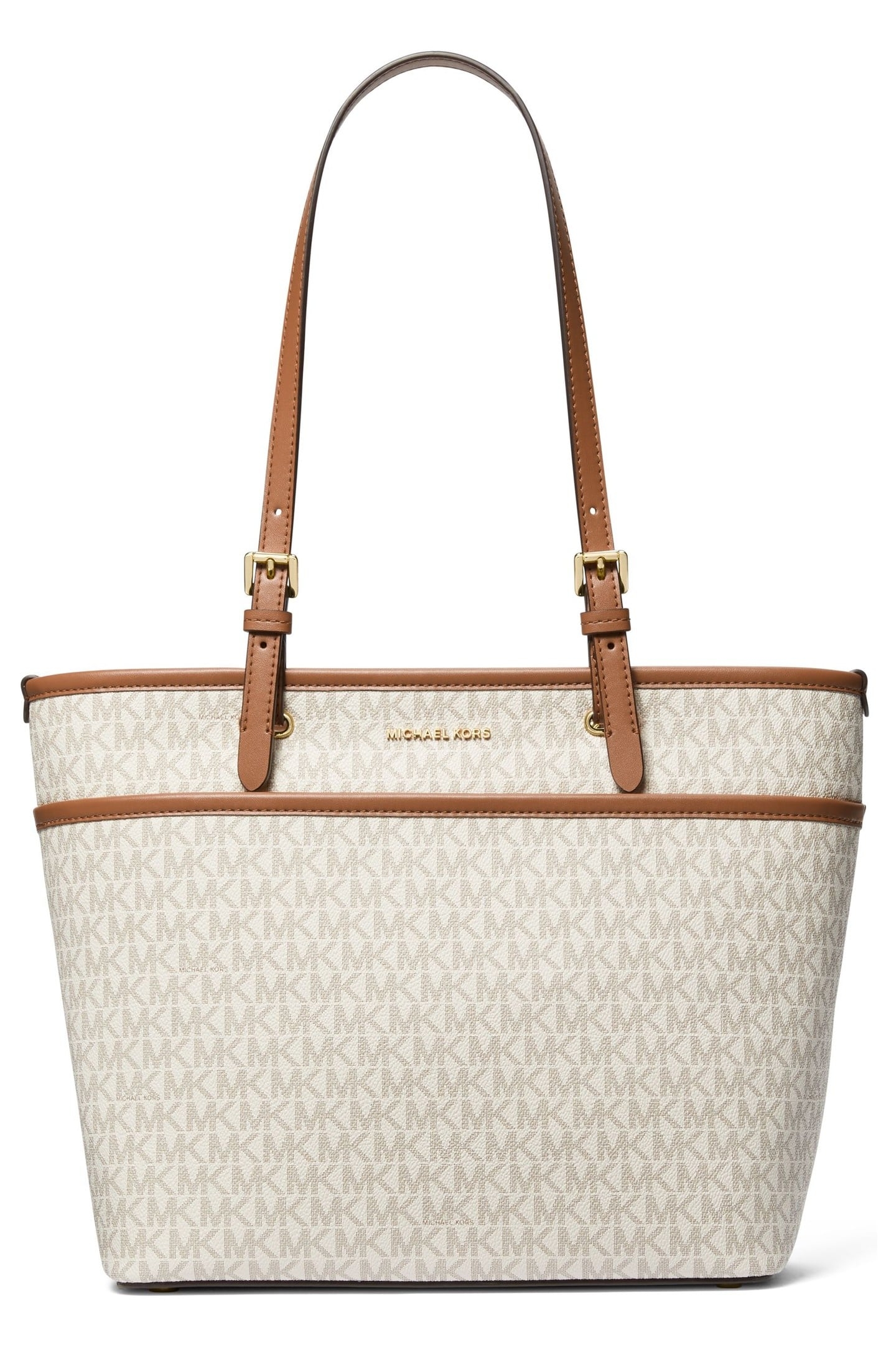 MEDIUM POCKET TOTE BAG VANILLA/ACORN 1