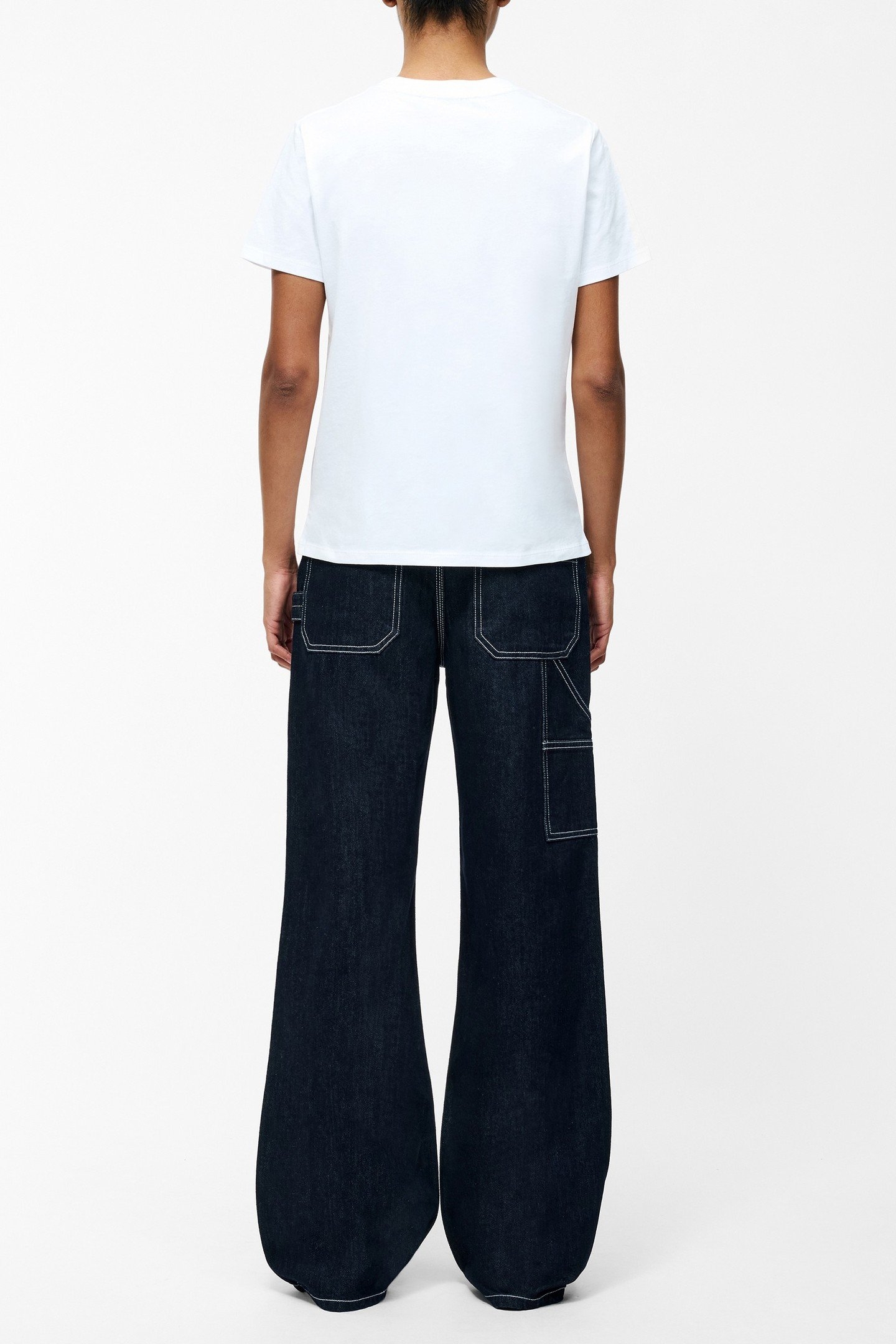 FLORAL MOTIF SS TEE LINEN WHITE 2