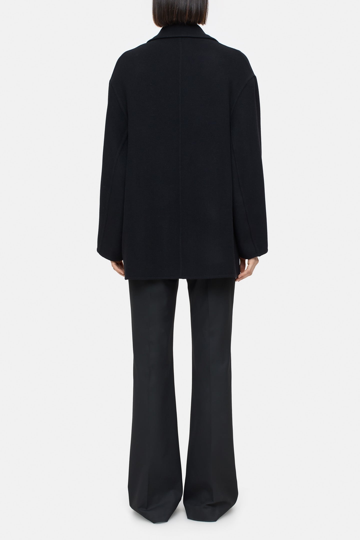 DOUBLE BREASTED COAT JACKET BLACK 3